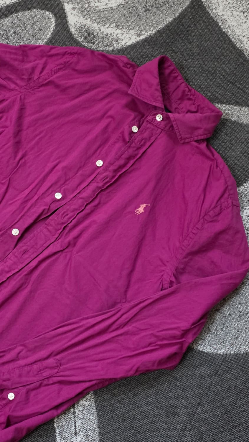 폴로 랄프로렌 가먼트다잉 여성용 셔츠  55 (포도 컬러) 상품이미지4