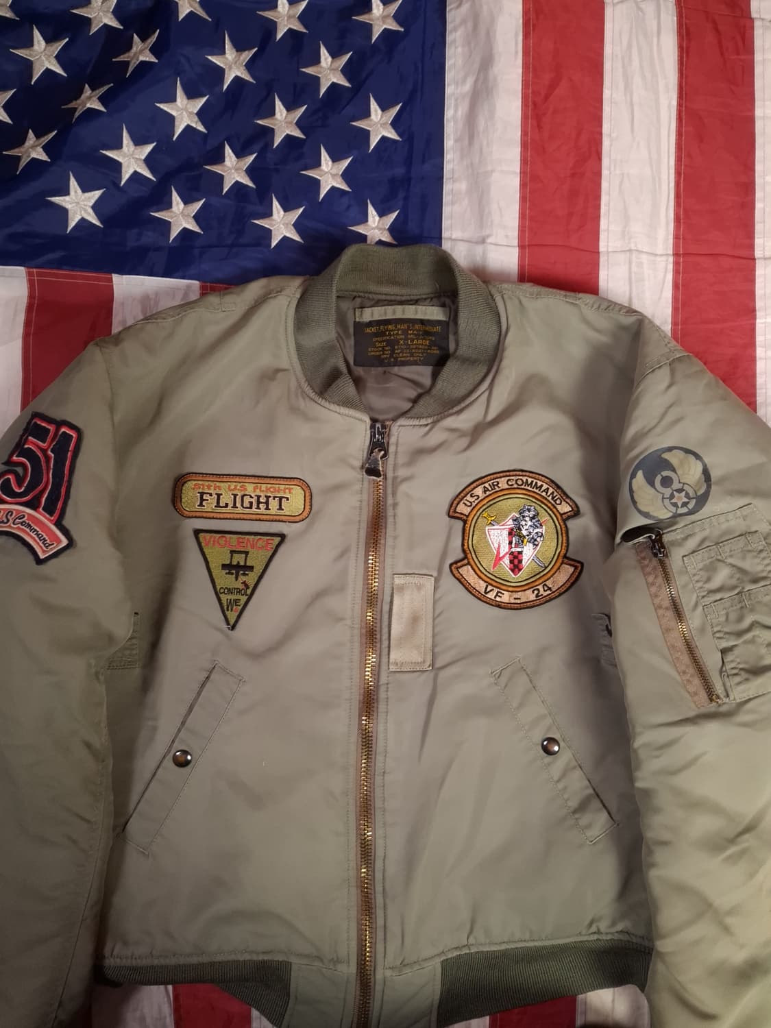 밀리터리 USA MA-1 TYPE 엠브로이드 항공자켓 상품이미지4