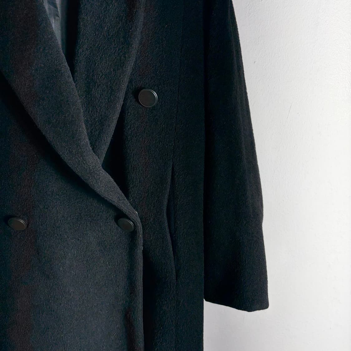한섬)SYSTEM 시스템 블랙 더블 버튼 코트(Free) 상품이미지2