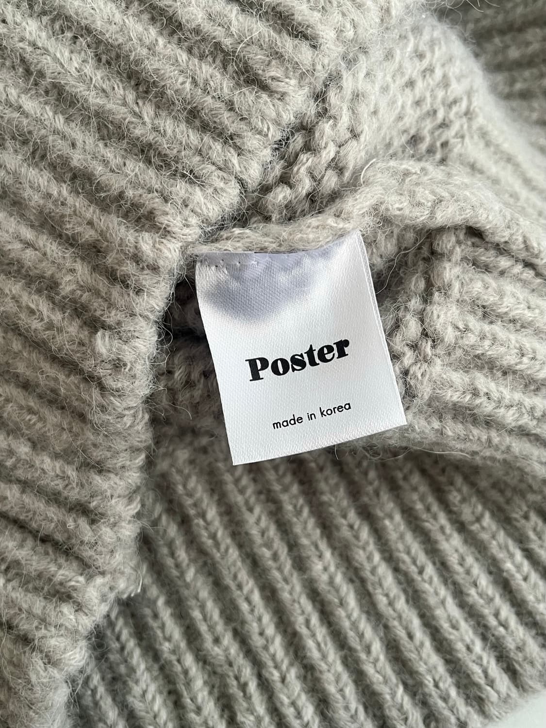 F) 제평 도매택 Poster 진주 알파카 니트 그레이 상품이미지5