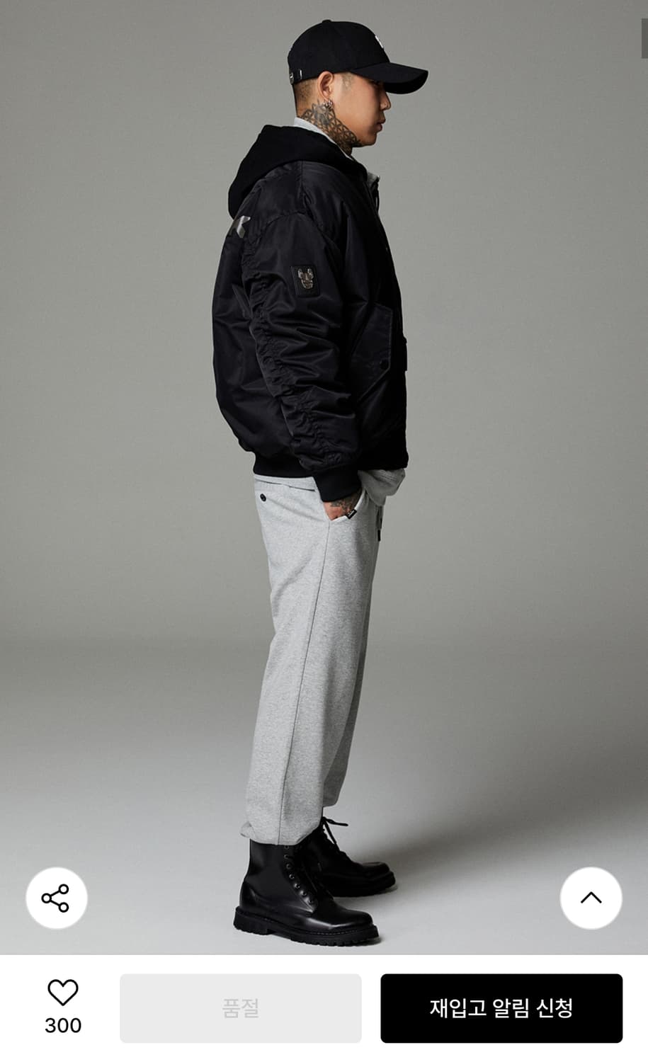 (단종매물) 라이프워크 MA-1 어깨은장 풀오버 항공점퍼 블랙 (S) 상품이미지1