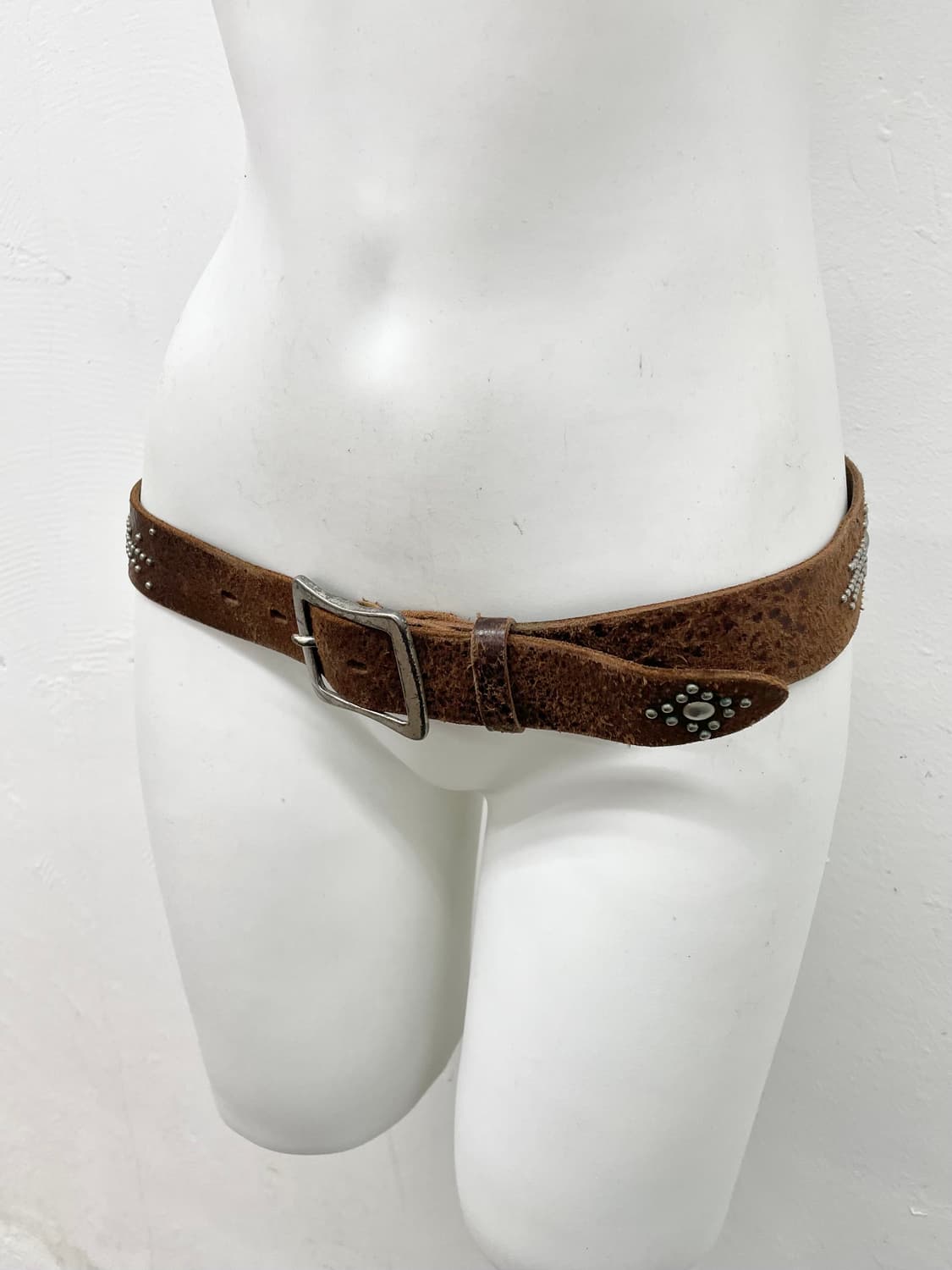 리얼레더 웨스턴 스터드 버클 벨트 상품이미지3