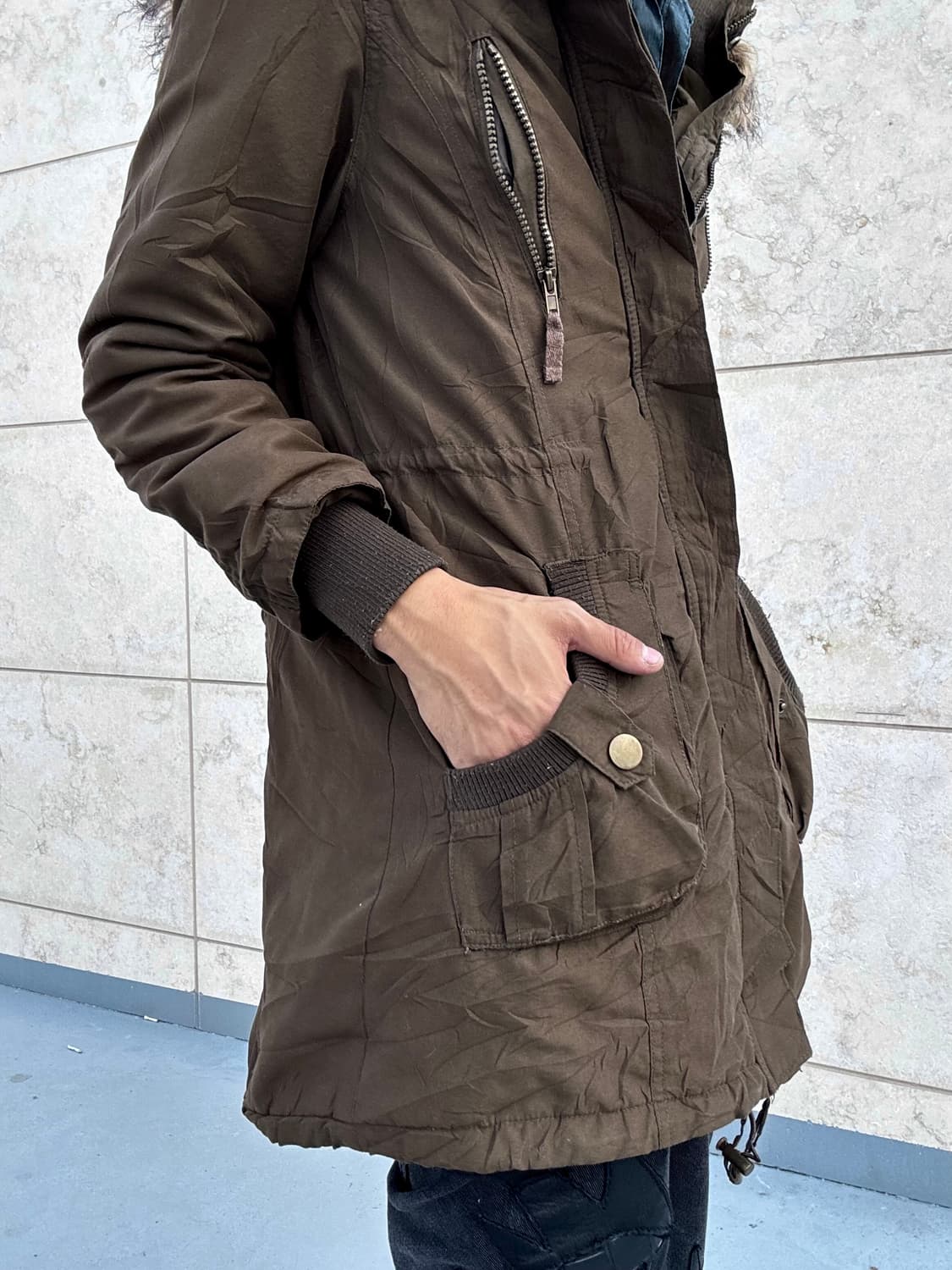 “Vintage” Grunge Y2K Khaki Pocket Detail 상품이미지5