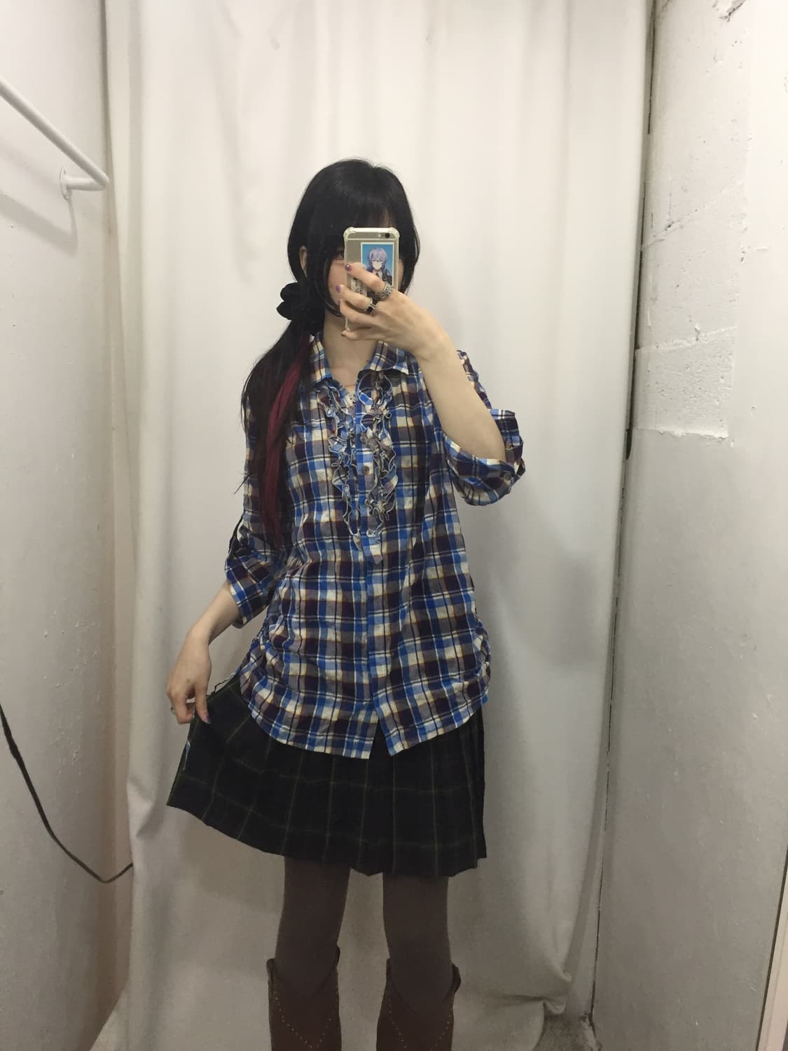 블루 체크 소녀 💤 상품이미지1