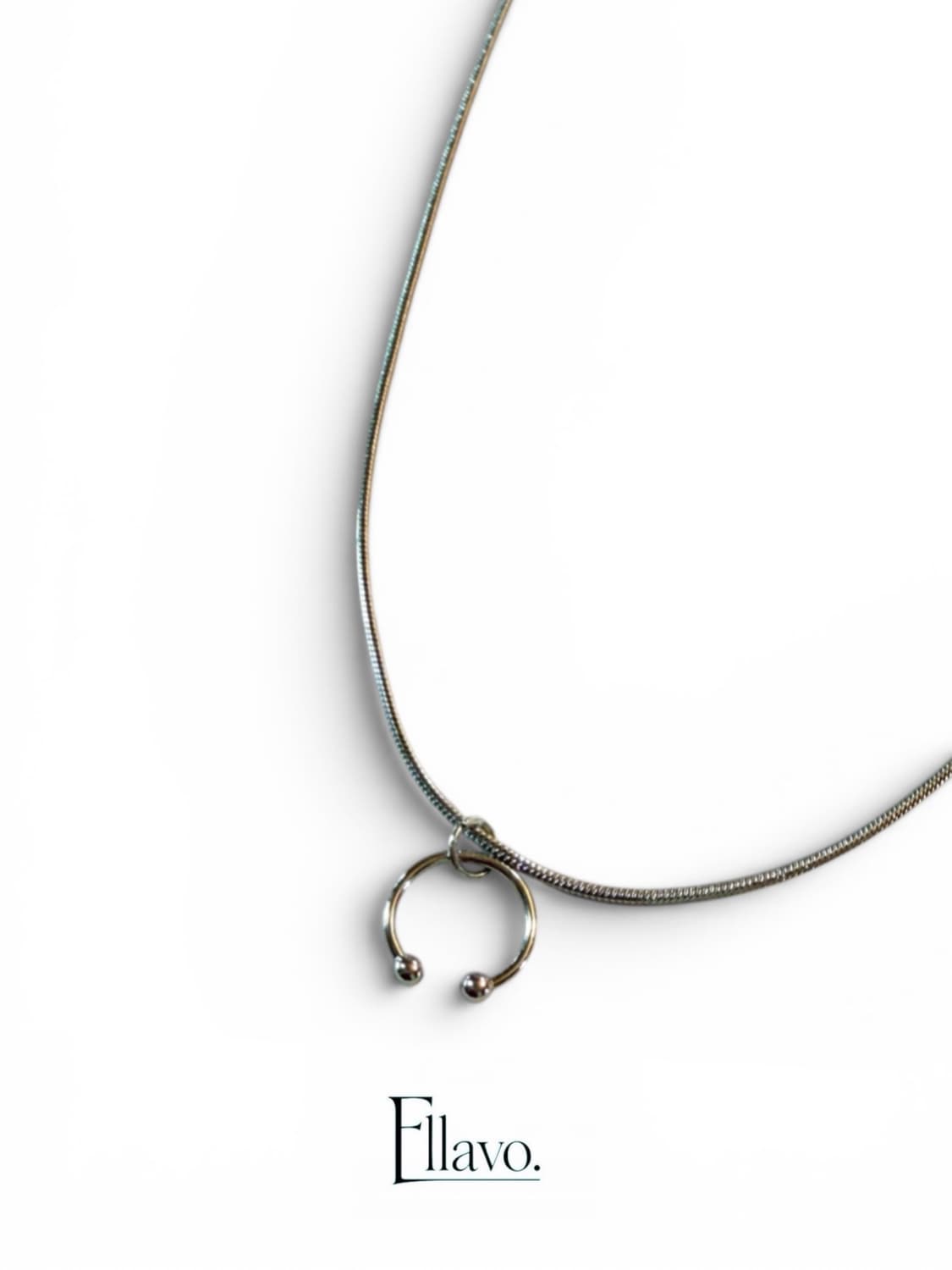 Ellavo Halo Drop Silver Chain 상품이미지1