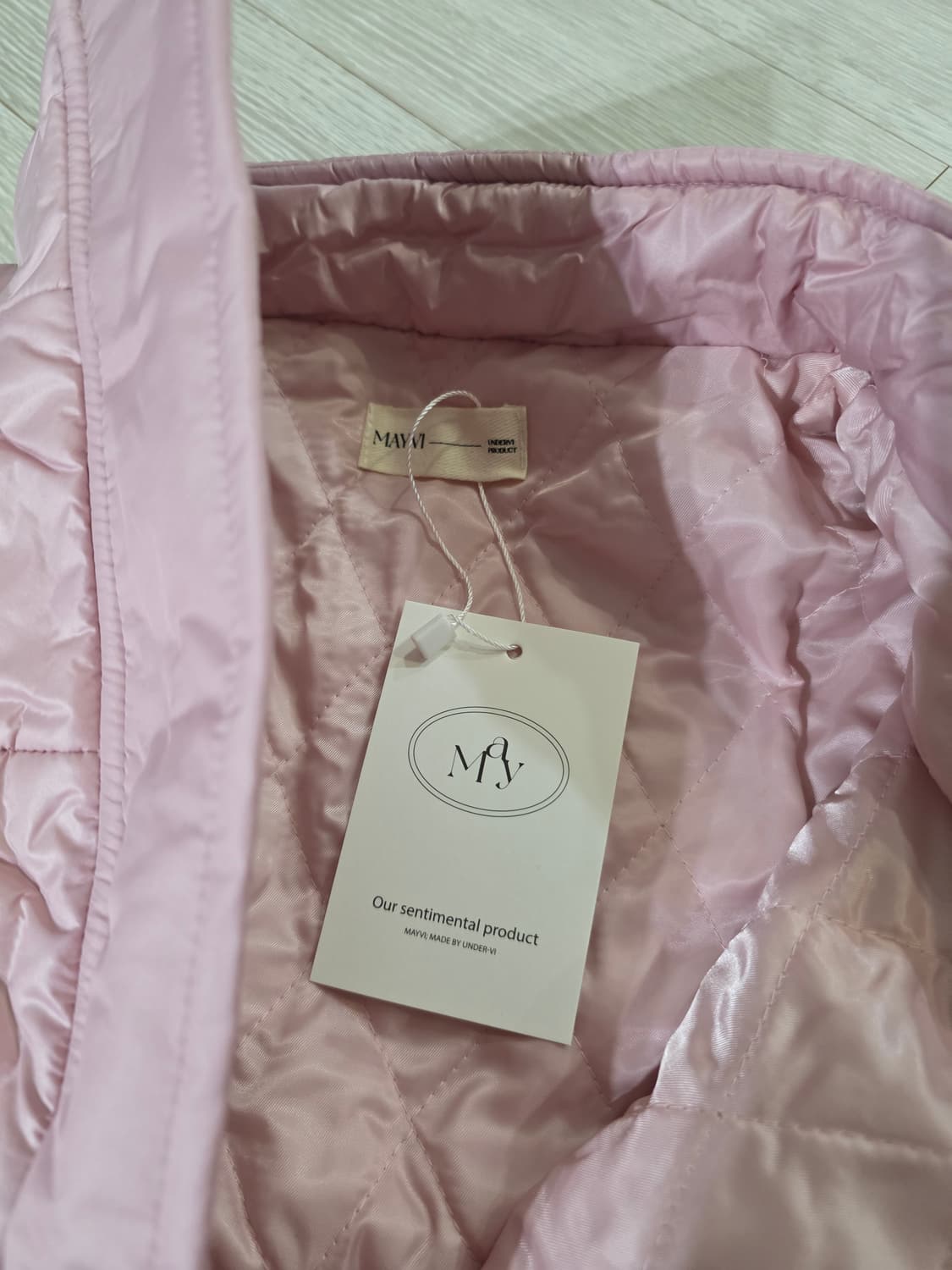 MAYVI 핑크 퀼팅 숏패딩 스커트 셋업 신품! 상품이미지3