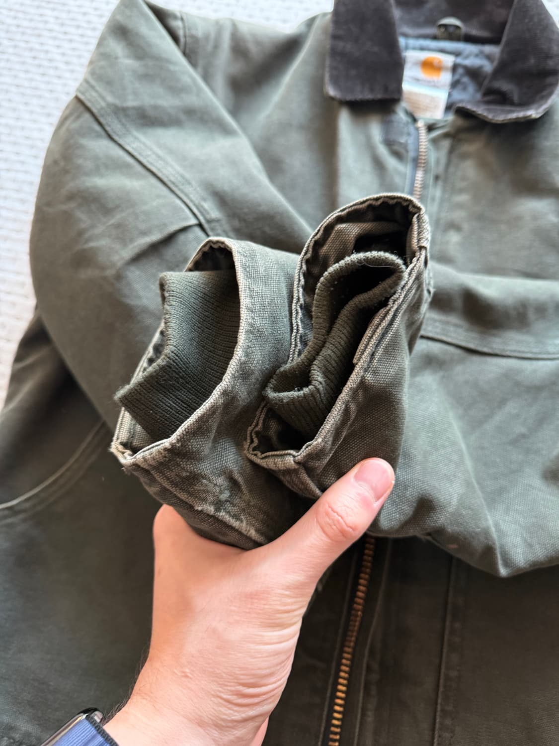 [S] 칼하트 샌드스톤 디트로이트 덕 액티브 자켓 j22 모스 상품이미지4