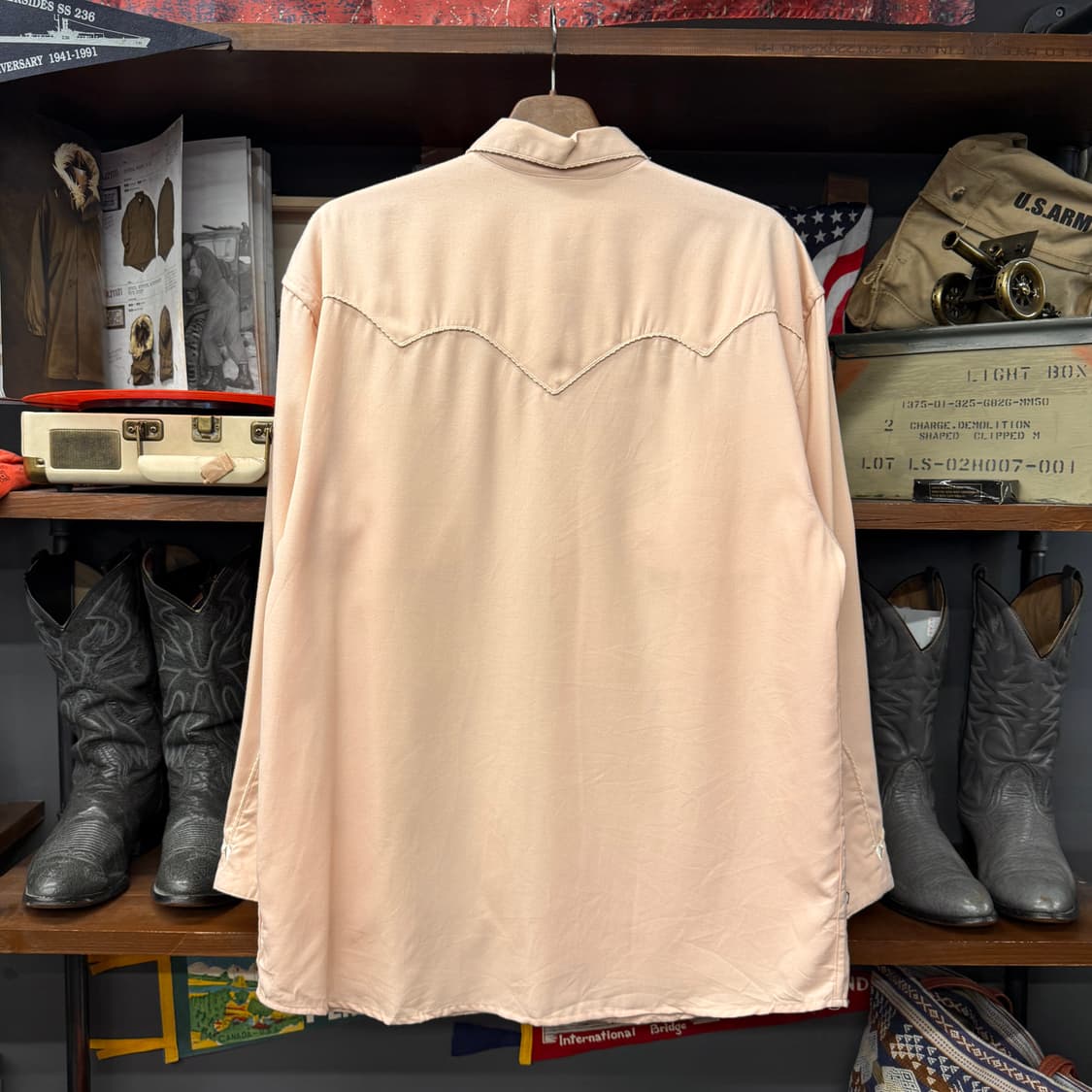 90s panhandle slim 오리지널 웨스턴 셔츠 핑크 N1664 상품이미지2