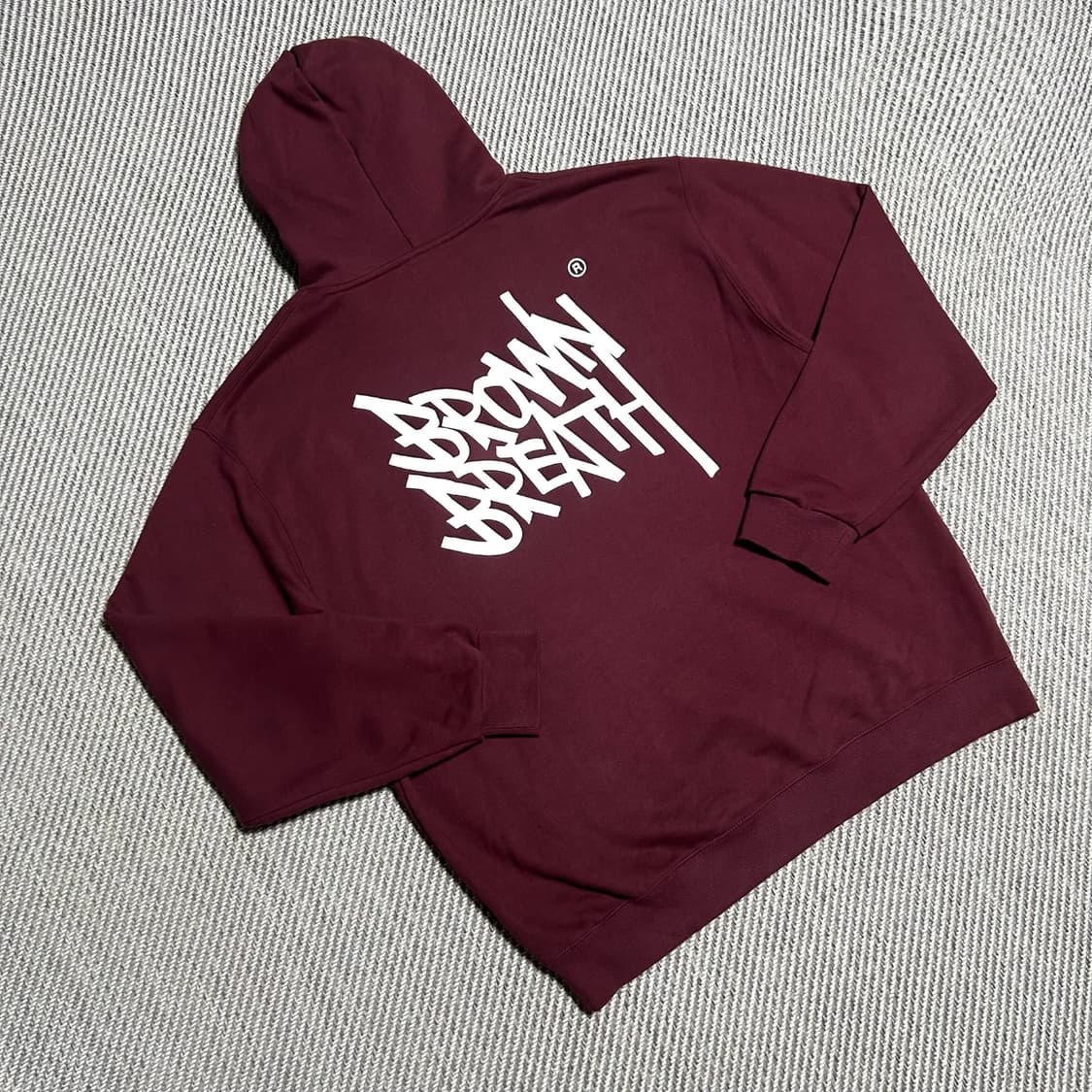 [XL] BrownBreath 브라운브레스 버건디 후드티 상품이미지3