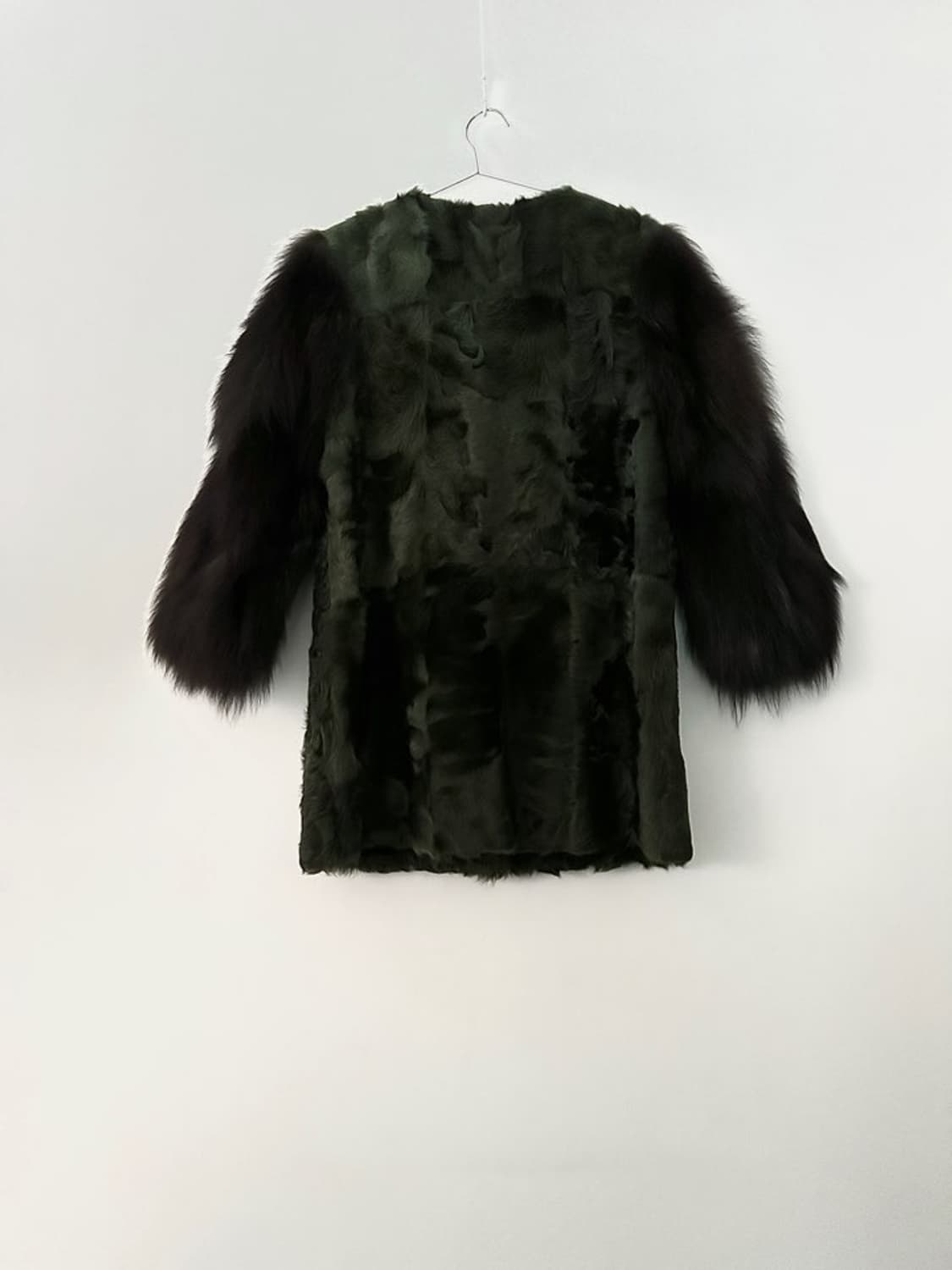 Whir pattern mix color fur jacket  상품이미지3