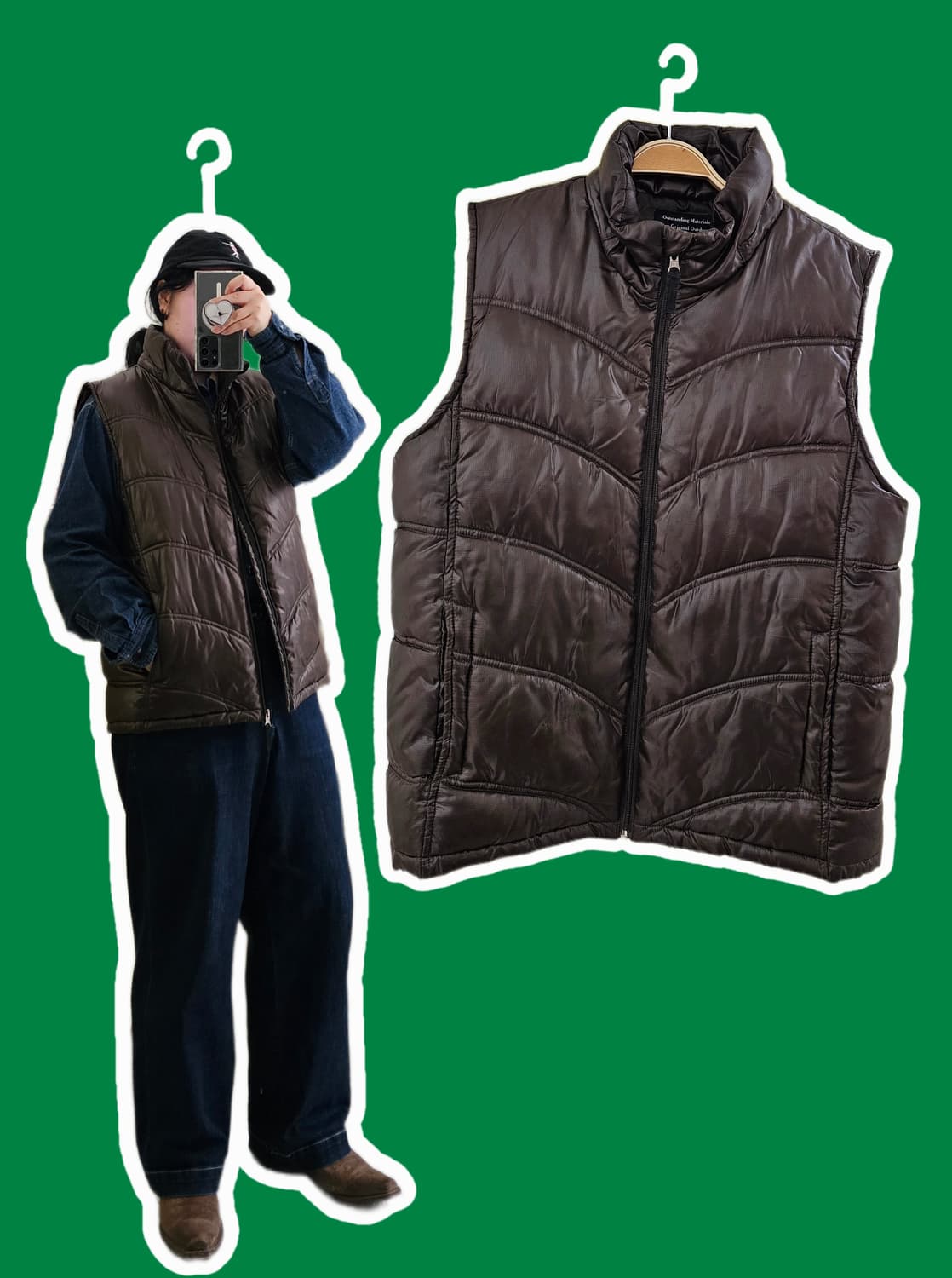 Japan original outdoor 초코브라운 패딩조끼 상품이미지1