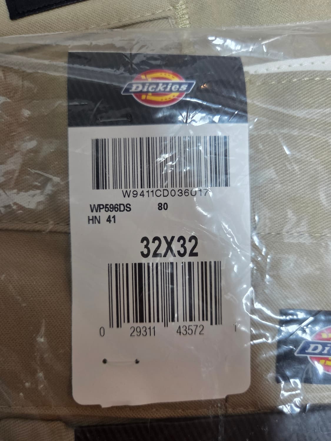 디키즈 596 32X32 미국직구 워크팬츠 새상품 테이퍼드 베이지 DS 상품이미지3