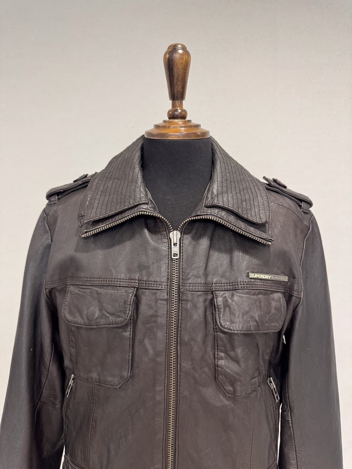 Superdry Originals 리얼 레더 필드 자켓 상품이미지5