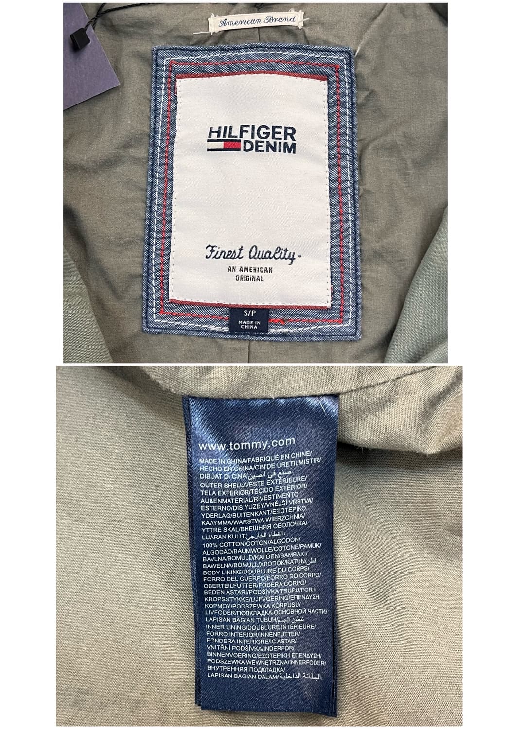 타미힐피거 후드 야상 자켓 카키 S #csz3915 상품이미지3