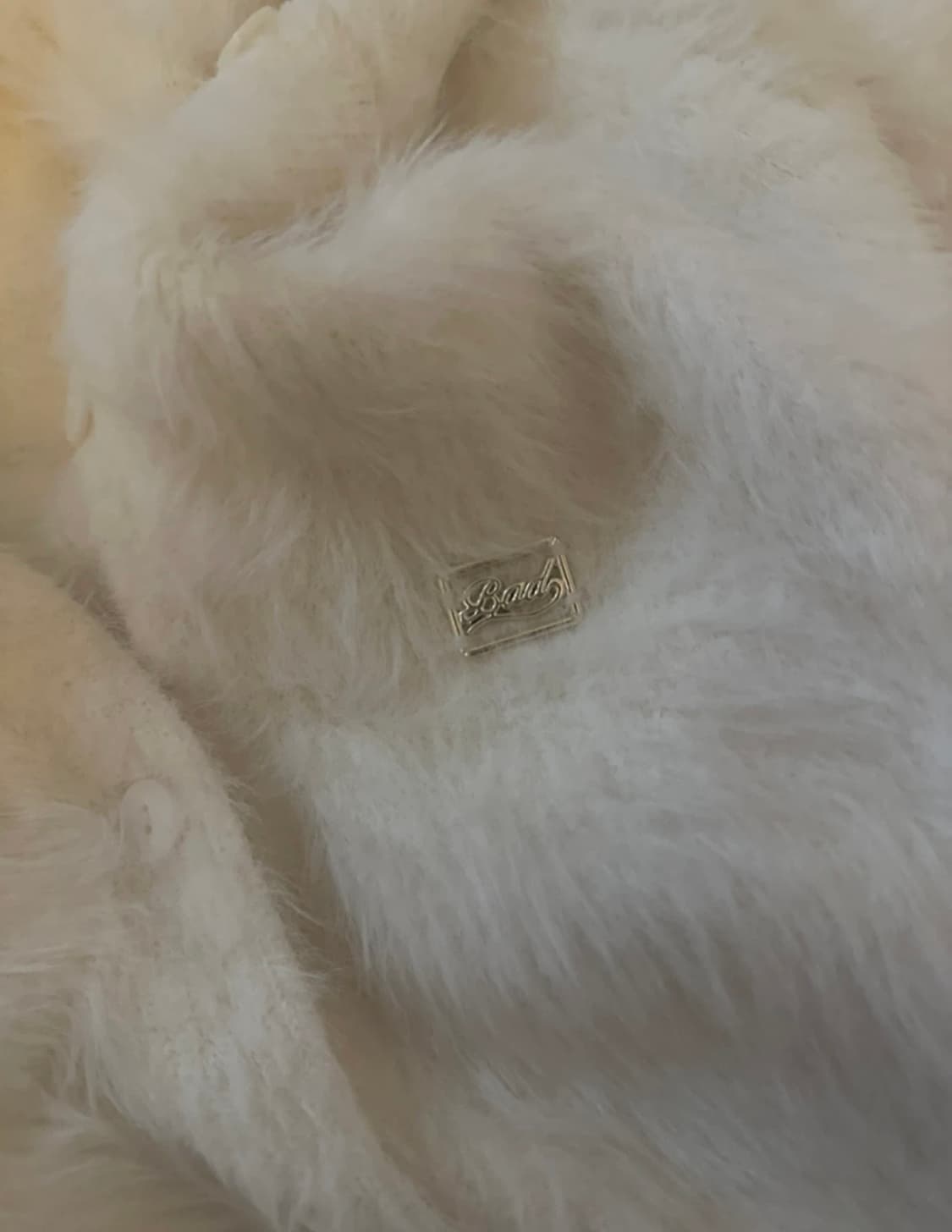 배드블러드 모헤어 후드 가디건 화이트 상품이미지5