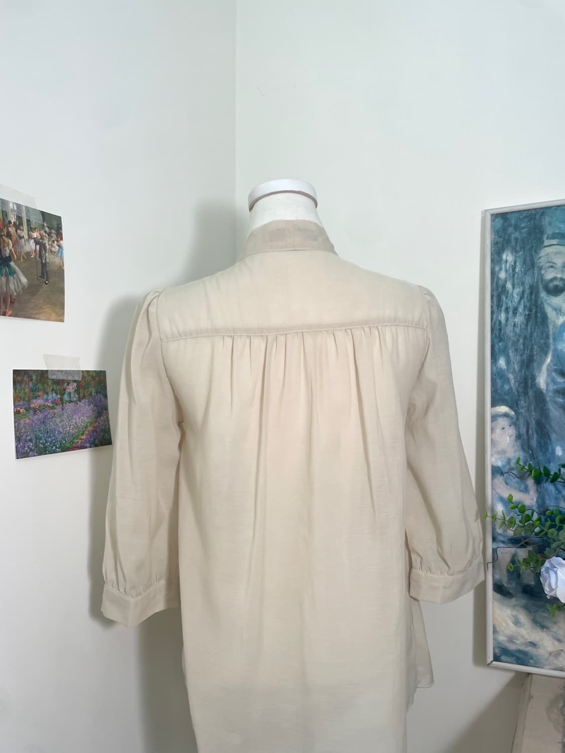 butter lace trim bow point mori blouse 상품이미지4