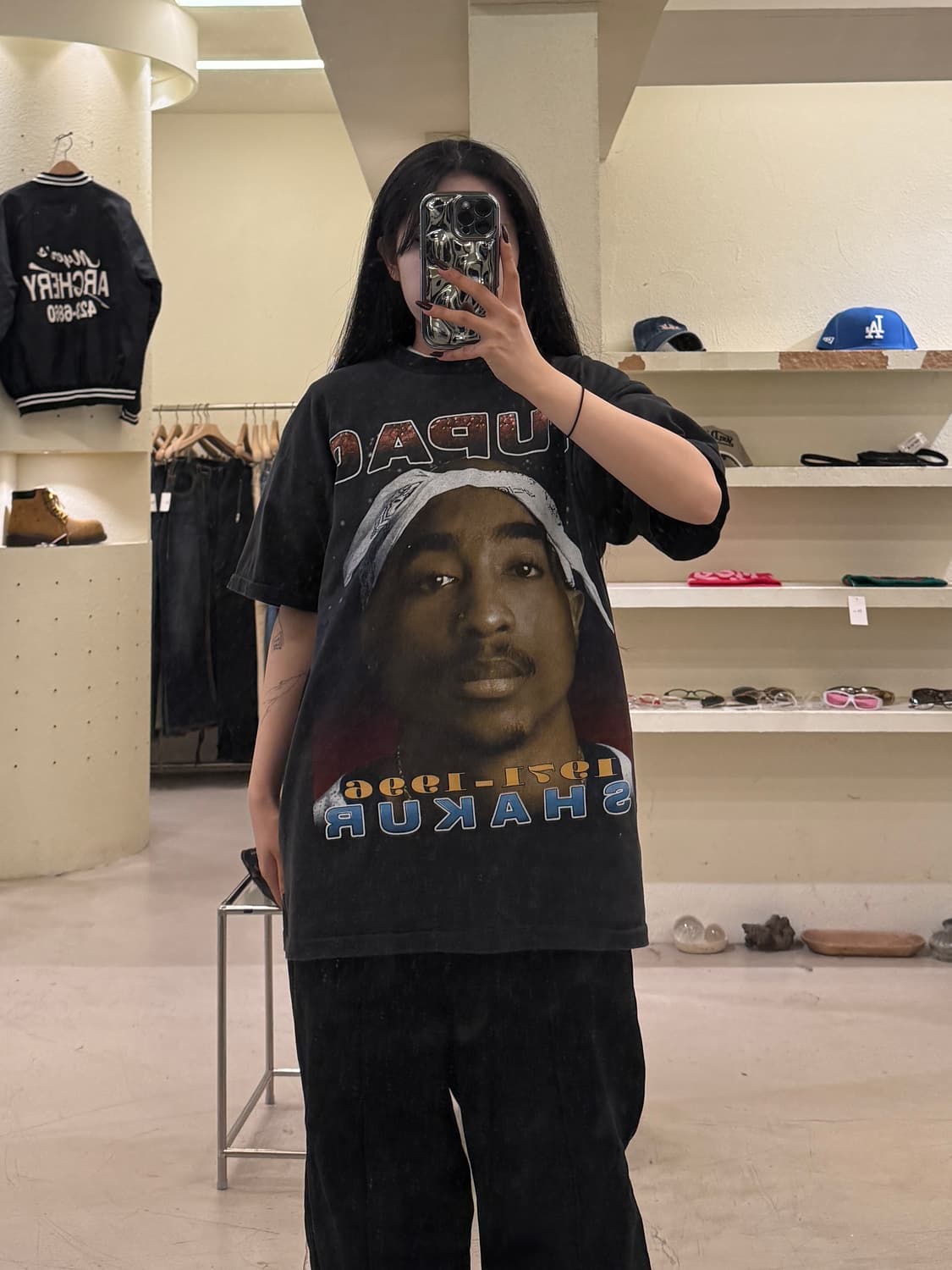 빈티지 투팍 샤커 프린팅 반팔티셔츠 U1264 상품이미지1