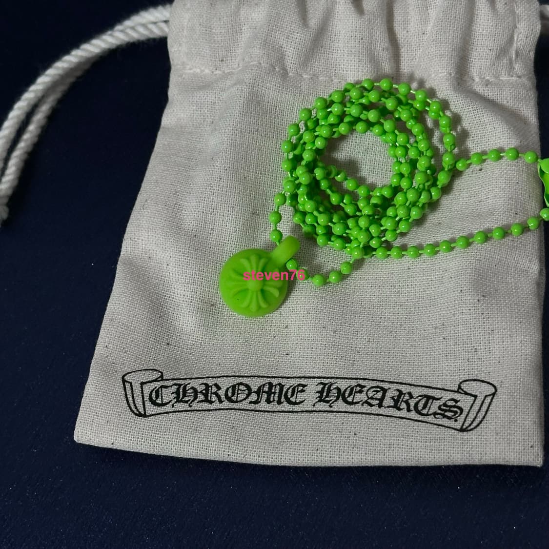 크롬하츠 실리콘 크로스볼 펜던트 목걸이 새생품 상품이미지2