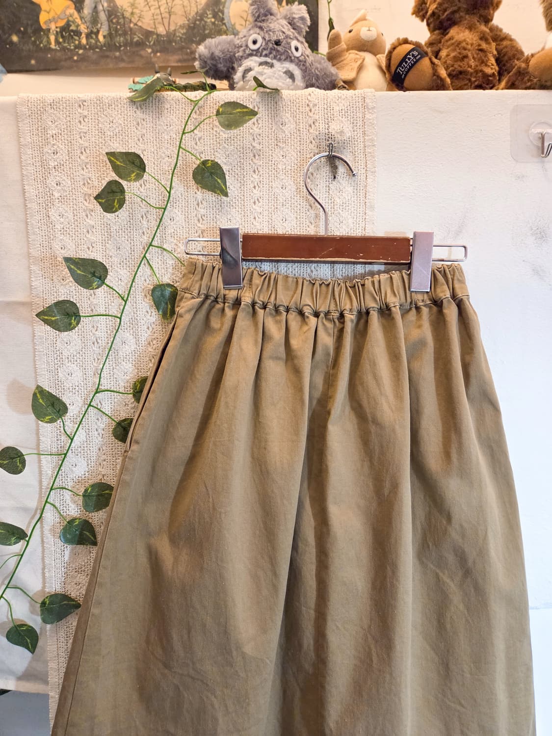 베이지 데일리 롱스커트 상품이미지6