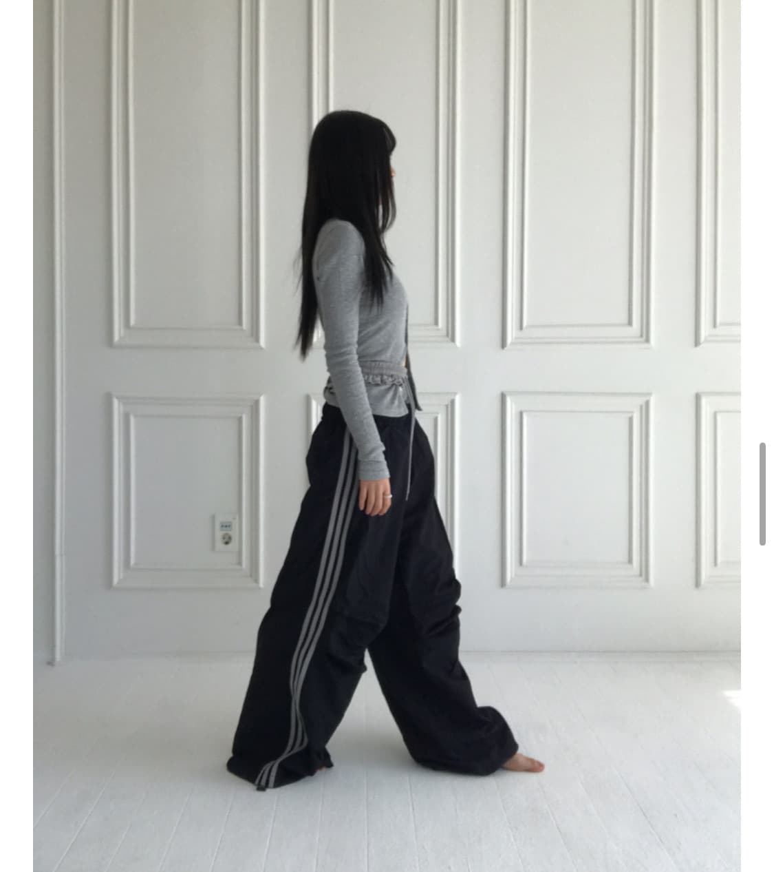 튜프티 파라수트 라인 팬츠 블랙 상품이미지3