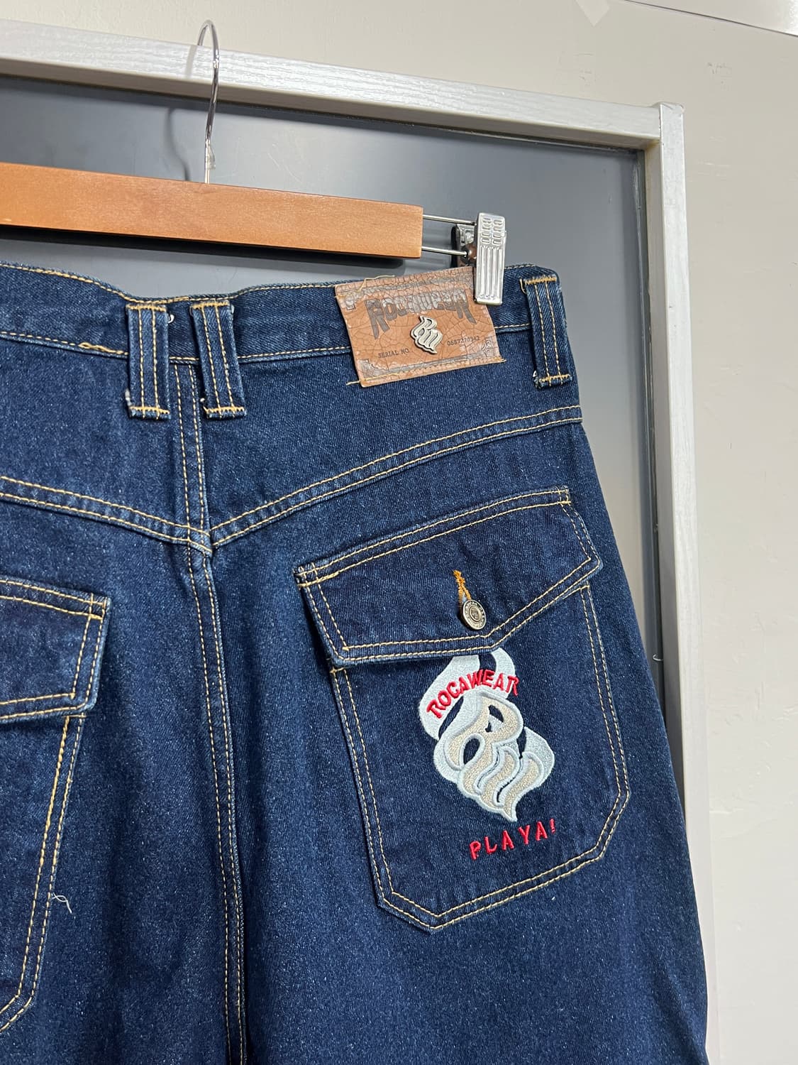 Roca wear 로카웨어 올드스쿨 힙합 인디고 데님 팬츠 상품이미지2