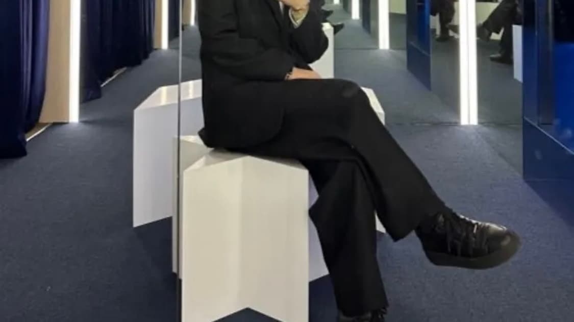 쿠어 커브드 핀턱 팬츠 L 상품이미지2