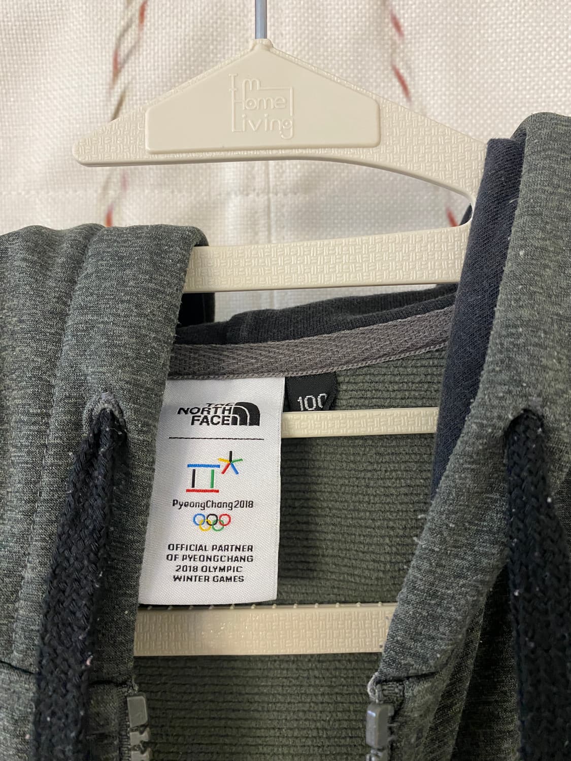 100)노스페이스 평창동계올림픽 회색 후드집업 상품이미지2
