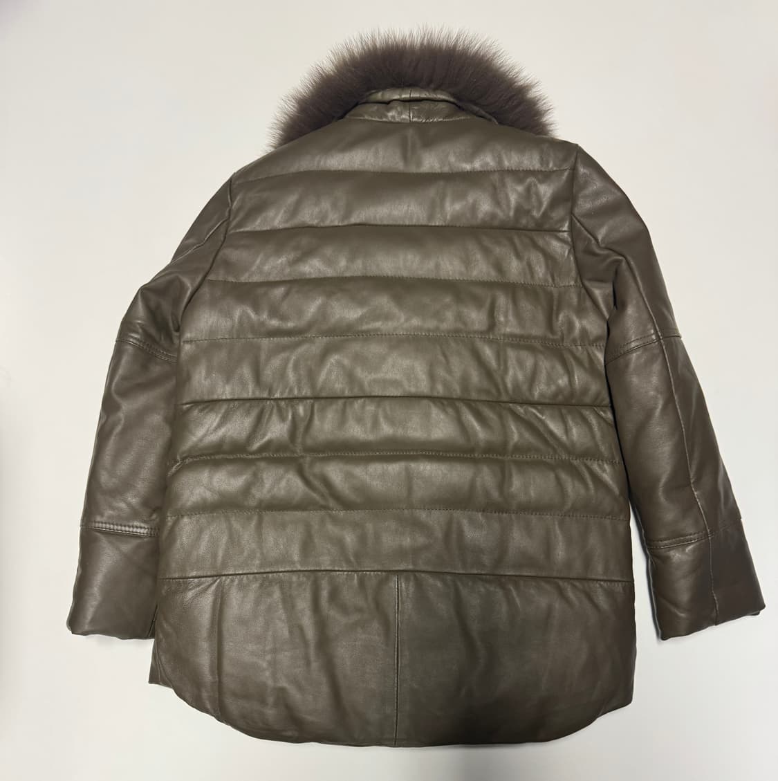 여성 마리몬떼 폭스퍼 덕다운 리얼 양가죽 패딩 55 상품이미지2