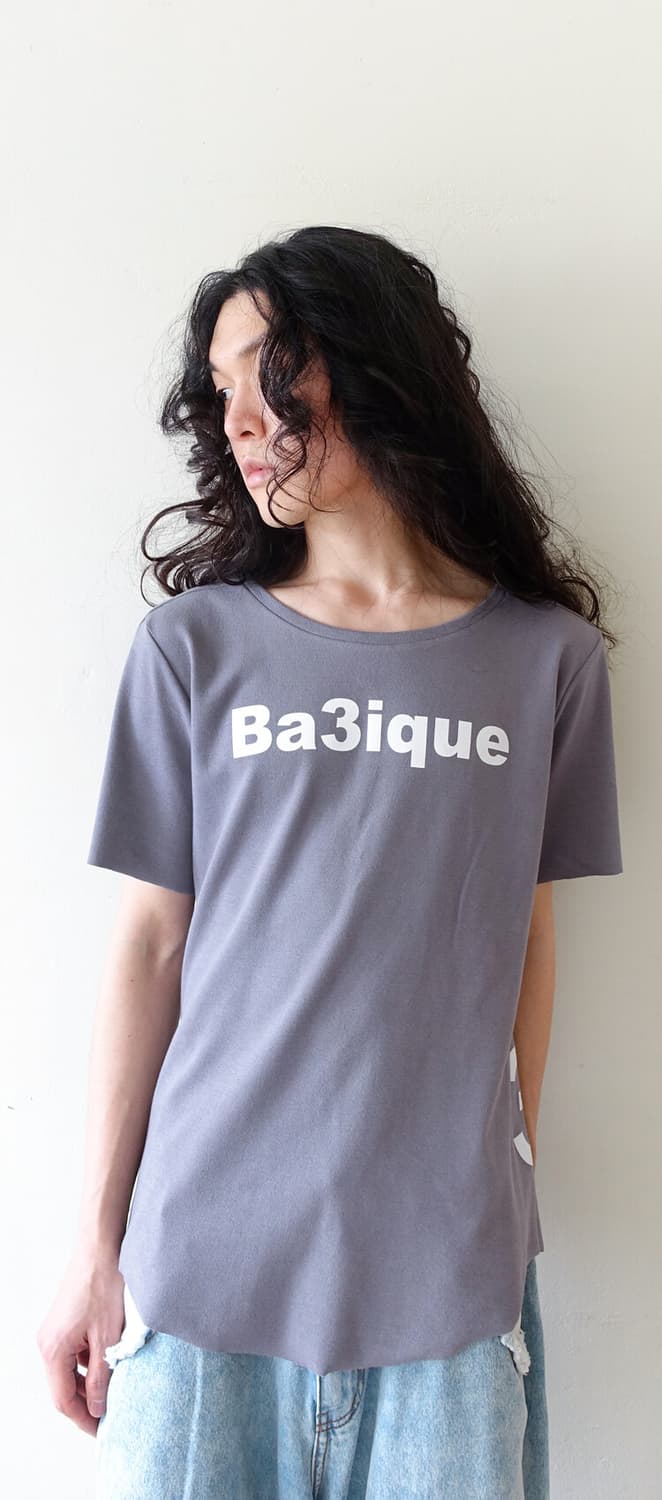 샵페어리 loose logo t-shirt 루즈 로고 티셔츠 딥그레이 상품이미지2