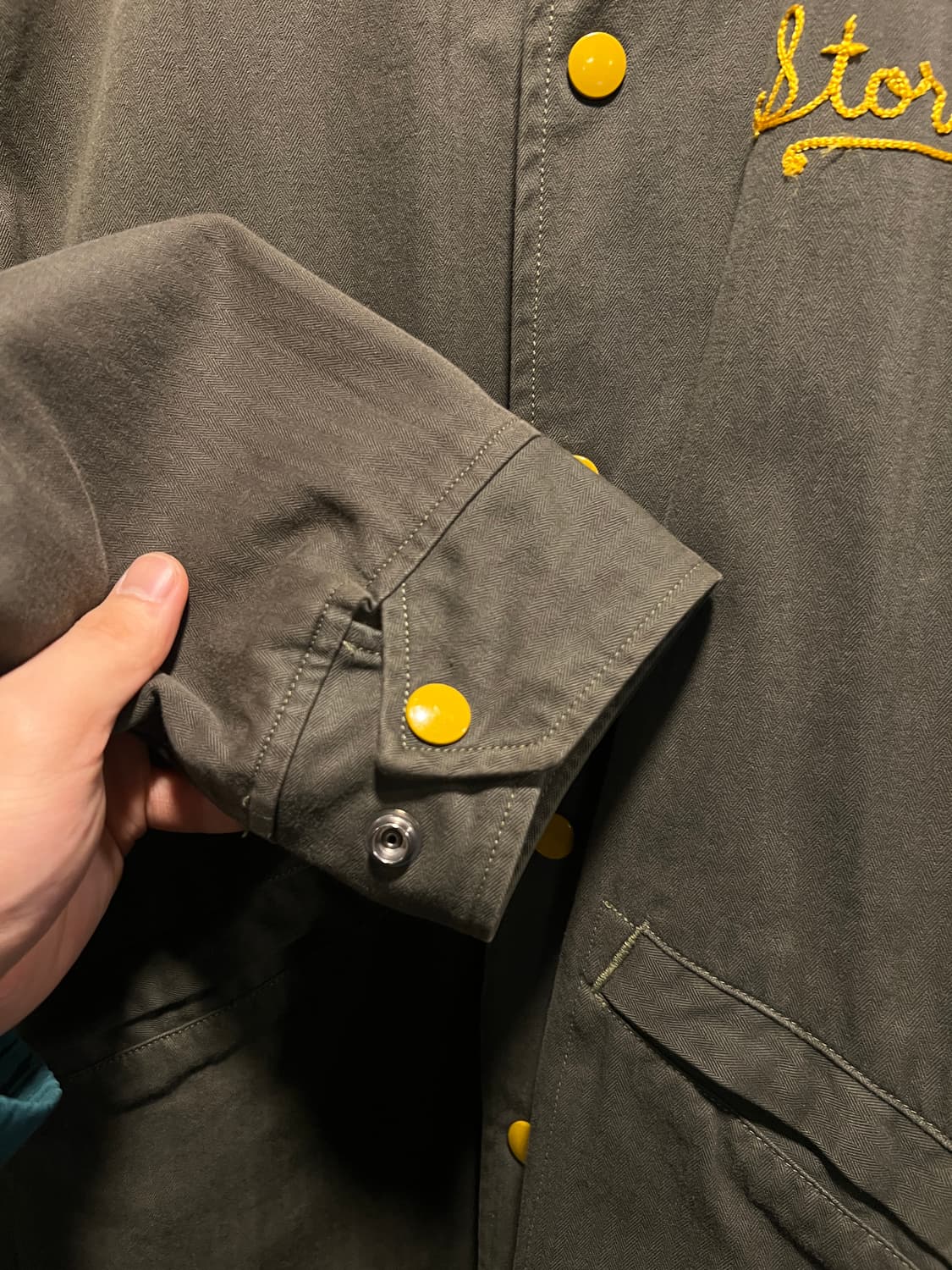 [M]Sugar Cane 슈가케인 Stormy 그레이 HBT 코치자켓 상품이미지5