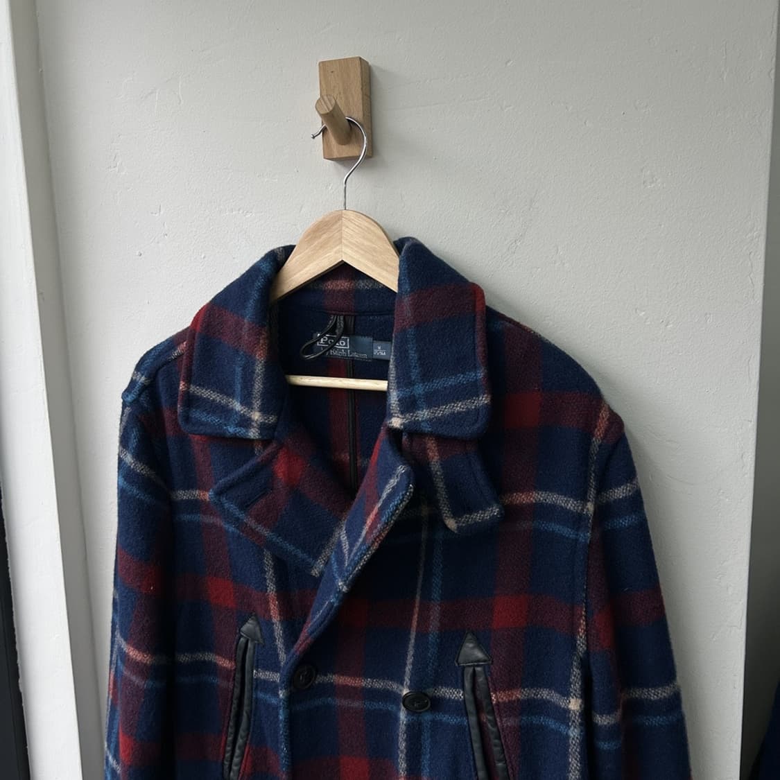 16004 - 폴로 랄프로렌 브레스티드 체크 울 코트 (울 80%) 상품이미지3