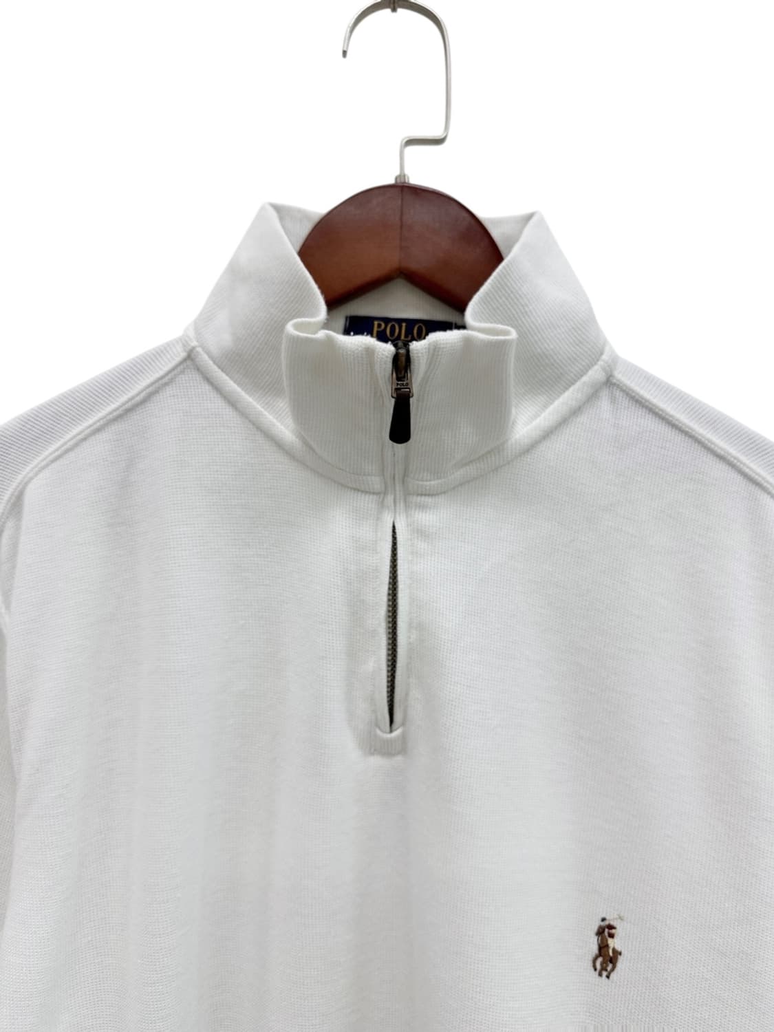 폴로 반집업 니트 화이트 (L~XL)  상품이미지3
