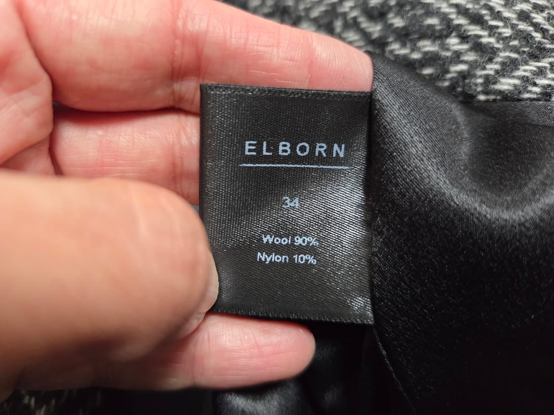 엘보른(ELBORN) 헤링본 울 코쿤코트 55-66 새상품 상품이미지10