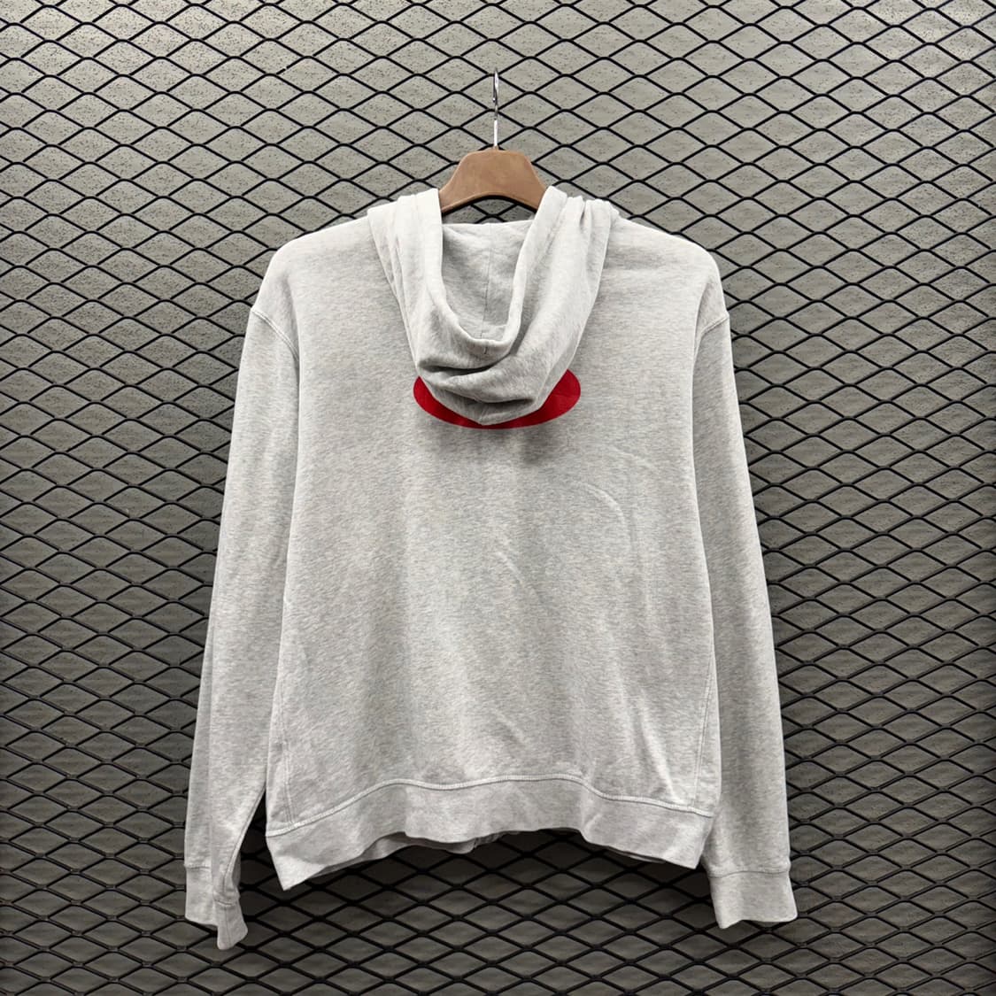 나이키 올드스쿨 후드집업 앙상블 스우시 로고 하이넥 디테일 멜란지그레이 상품이미지8