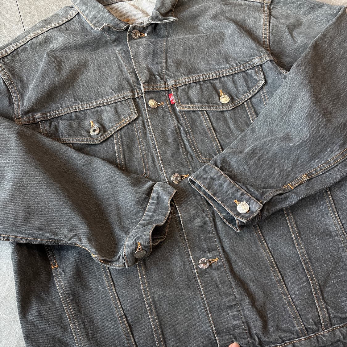 리바이스 정품 흑청 데님 자켓 상품이미지7