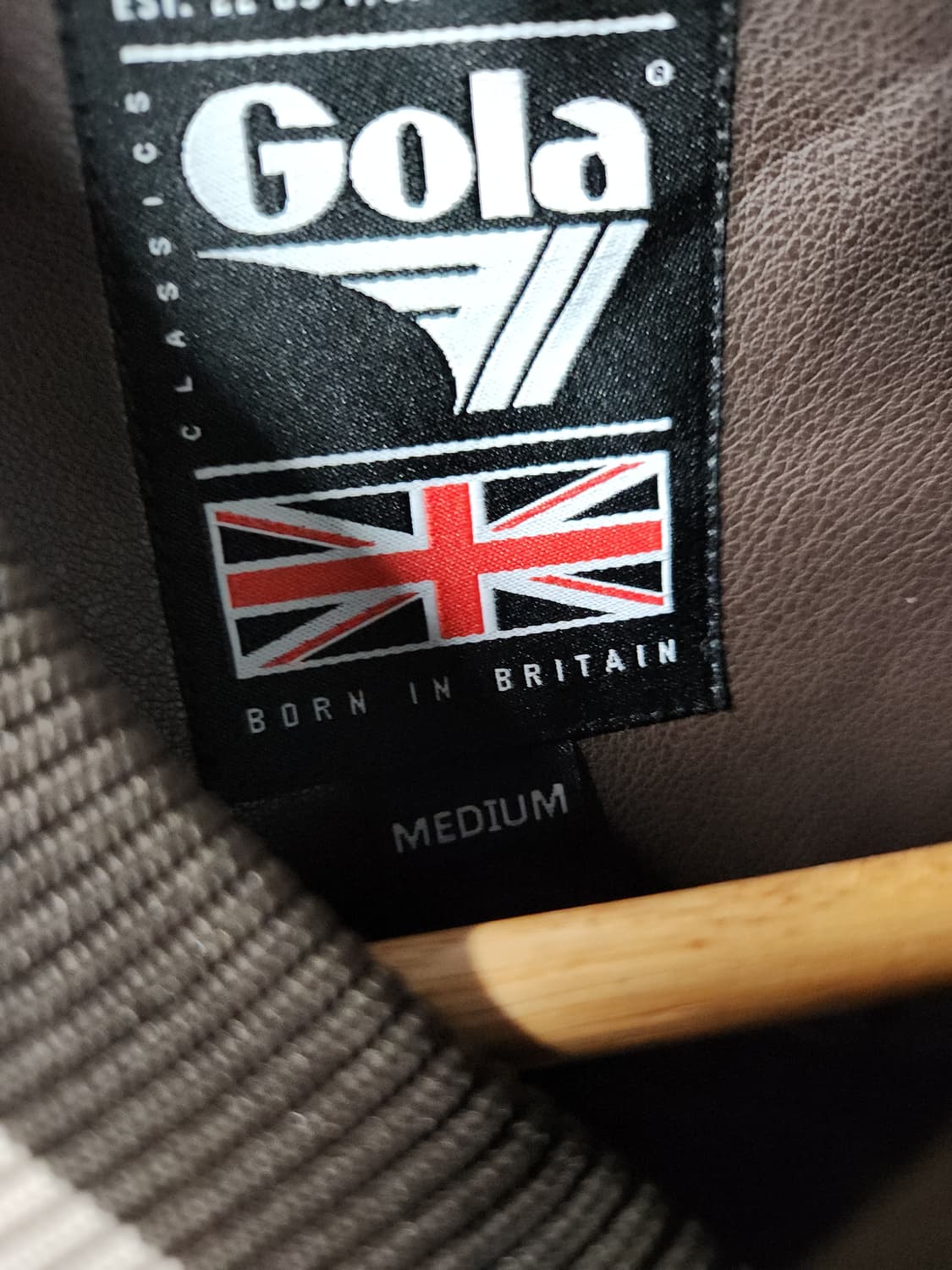 골라 Gola 시네틱 레더 바시티 자켓 상품이미지7