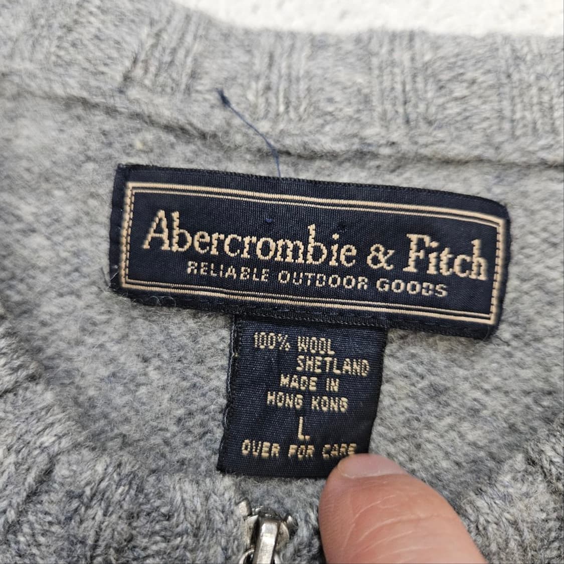 아베크롬비 페어아일 니트 집업 L 상품이미지4