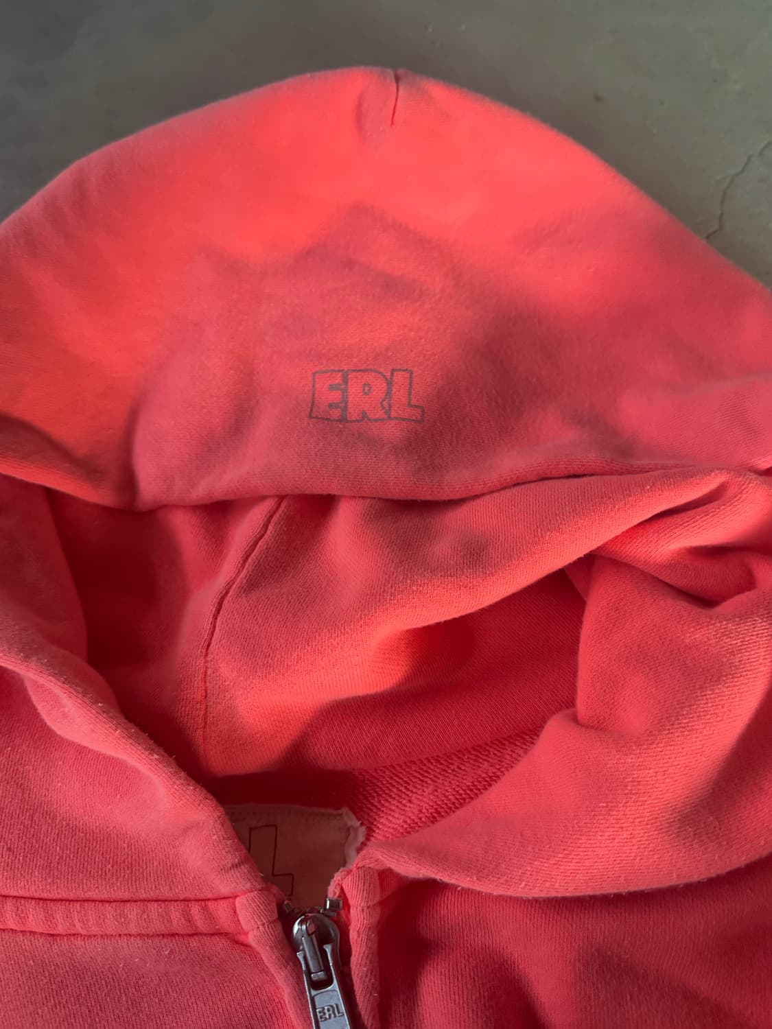 ERL Monuments 후드 집업 Salmon Pink L 상품이미지7