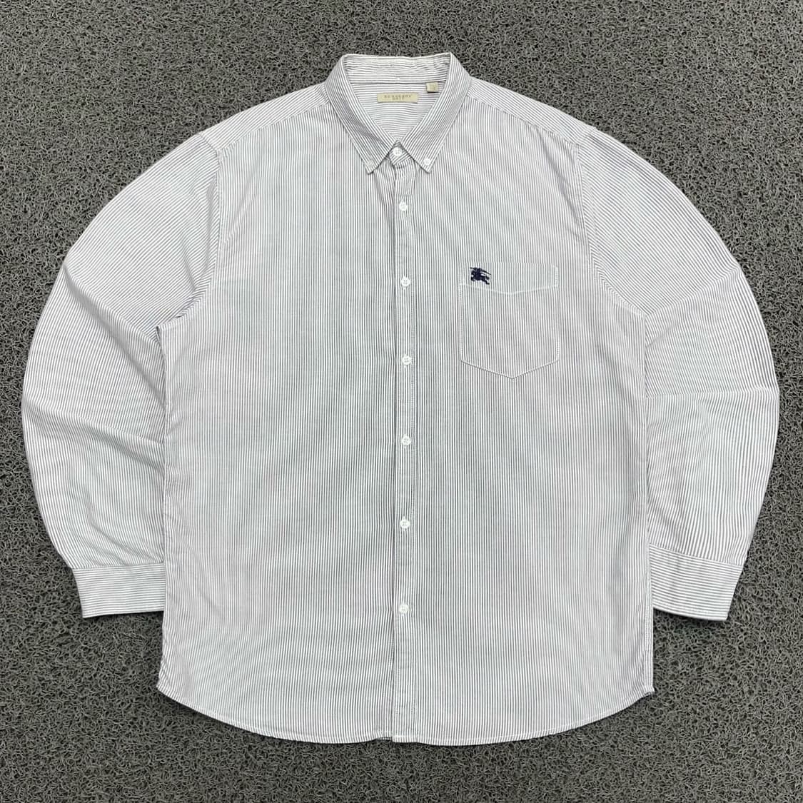 Burberry 신형 크레스트 자수로고 스트라이프 셔츠 상품이미지1