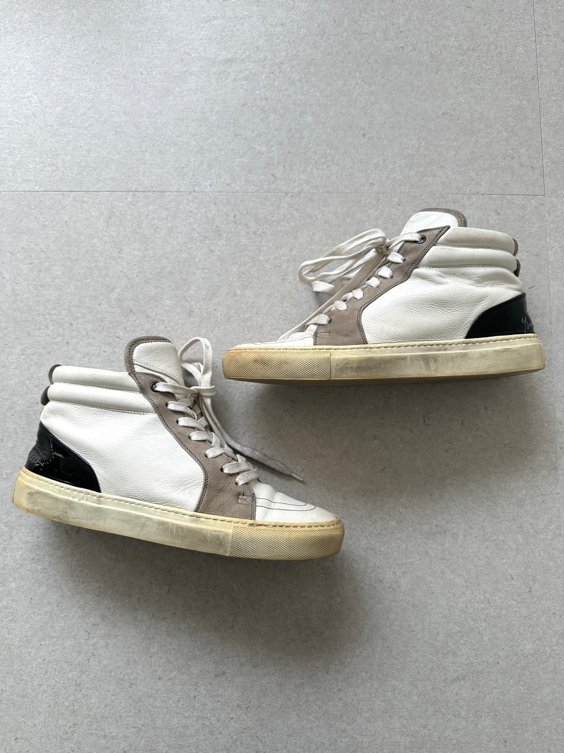 생로랑 2000s YSL 화이트 레더 하이탑 상품이미지4