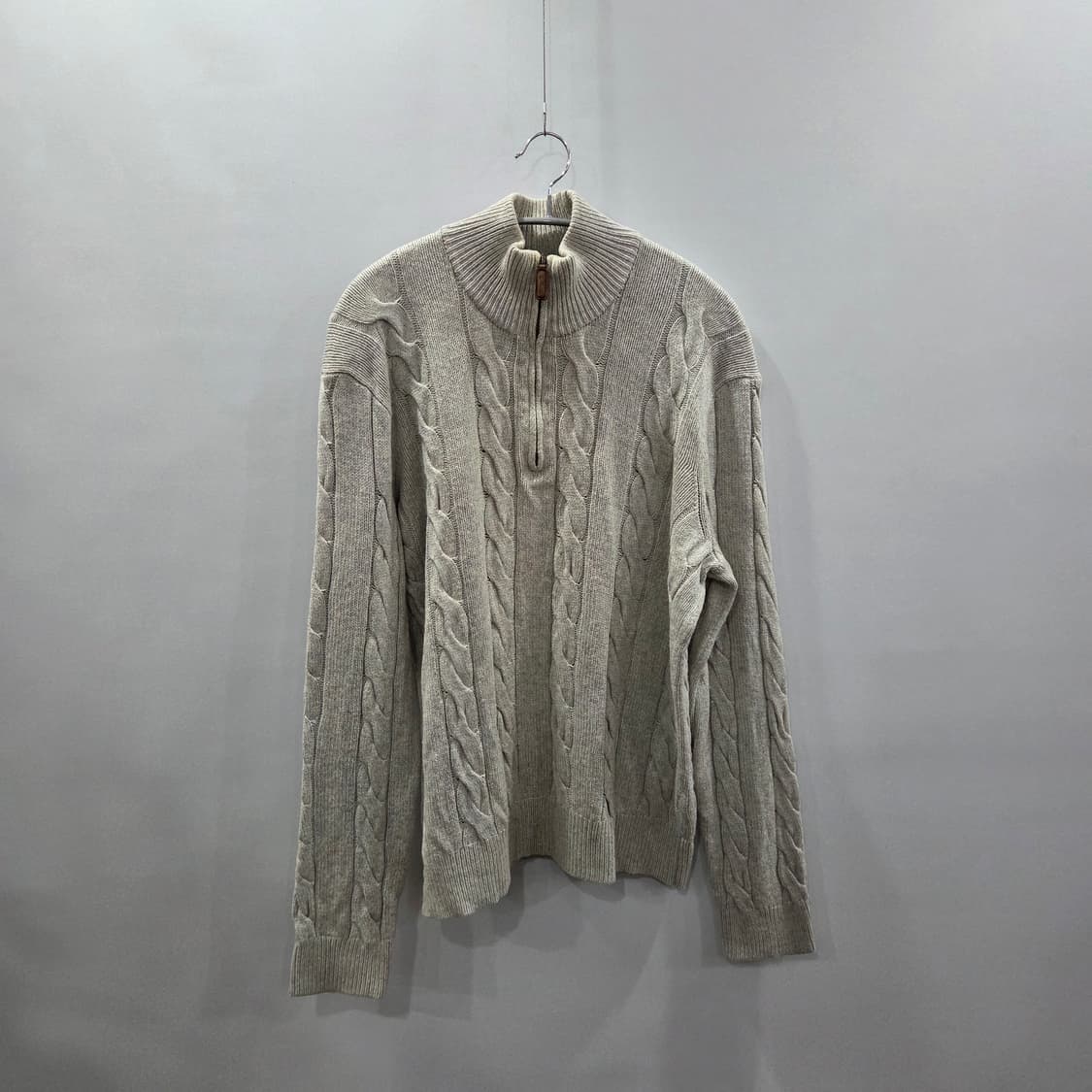 폴로랄프로렌 풀오버 하프집업 캐시미어 블랜드 케이블 니트 M 상품이미지1