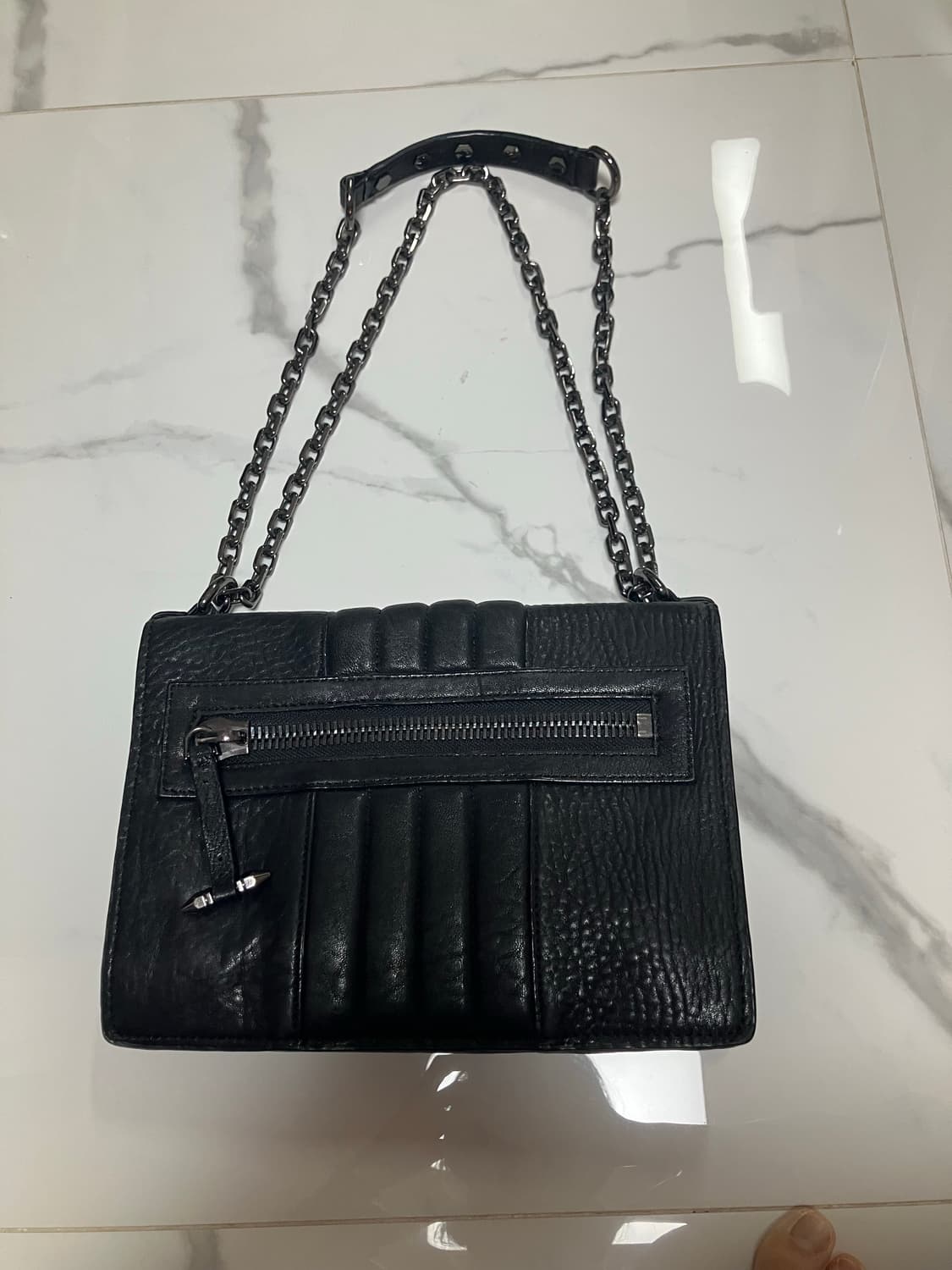 올세인츠 양가죽 모터사이클 퀼팅 체인 숄더백 크로스바디백  상품이미지6