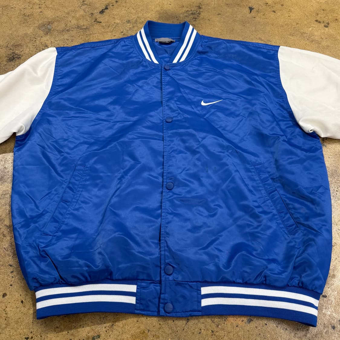 [ 정품/3XL ] 00s 나이키 올드스쿨 스우시 우븐 바시티 자켓 상품이미지3