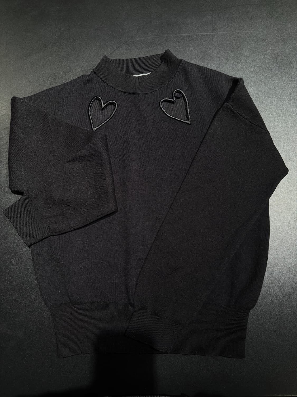 & Other Stories 하트 니트 블랙 XS 상품이미지3