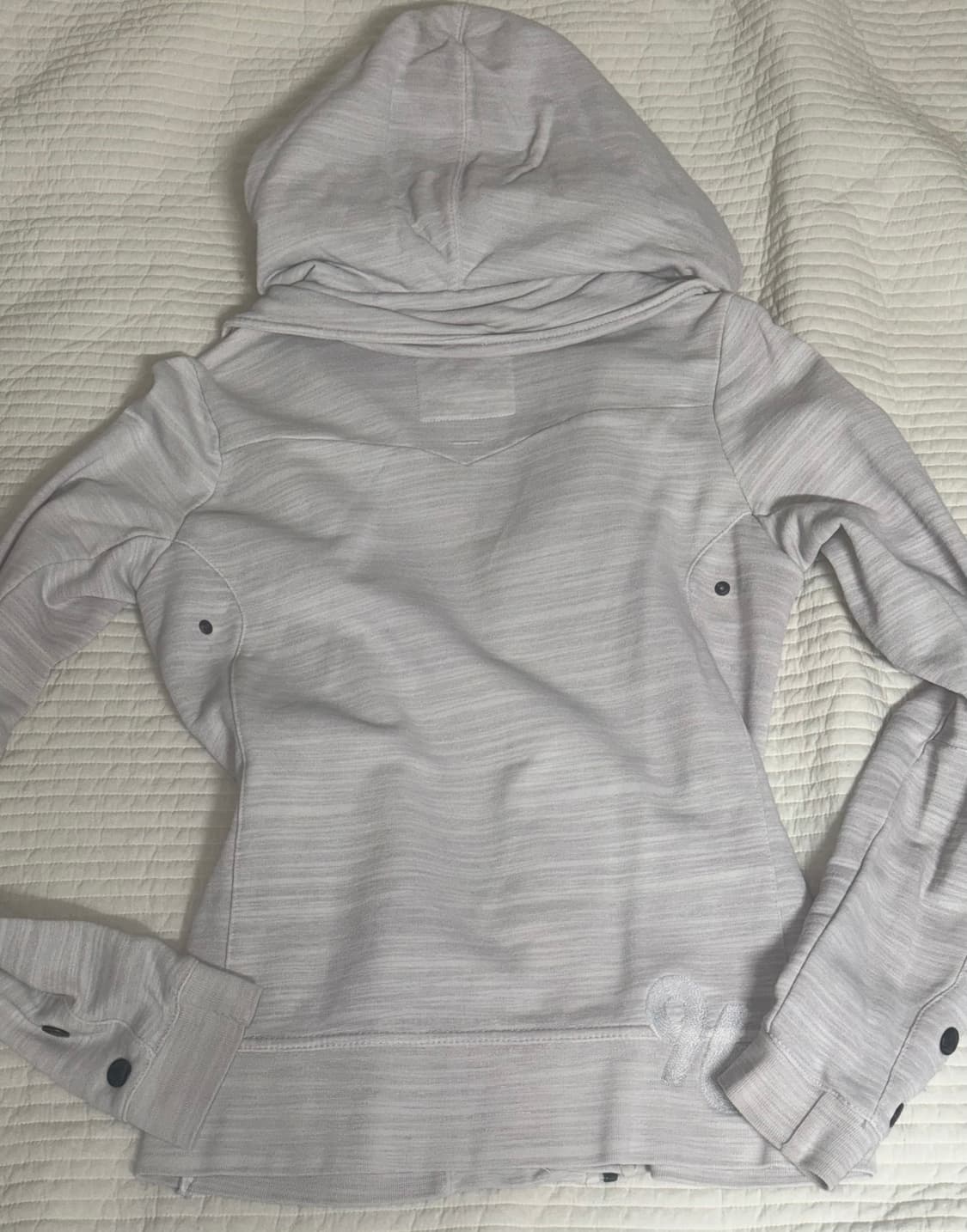 지스타로우 G star raw y2k 화이트 멜란지 버튼 후드집업 상품이미지2