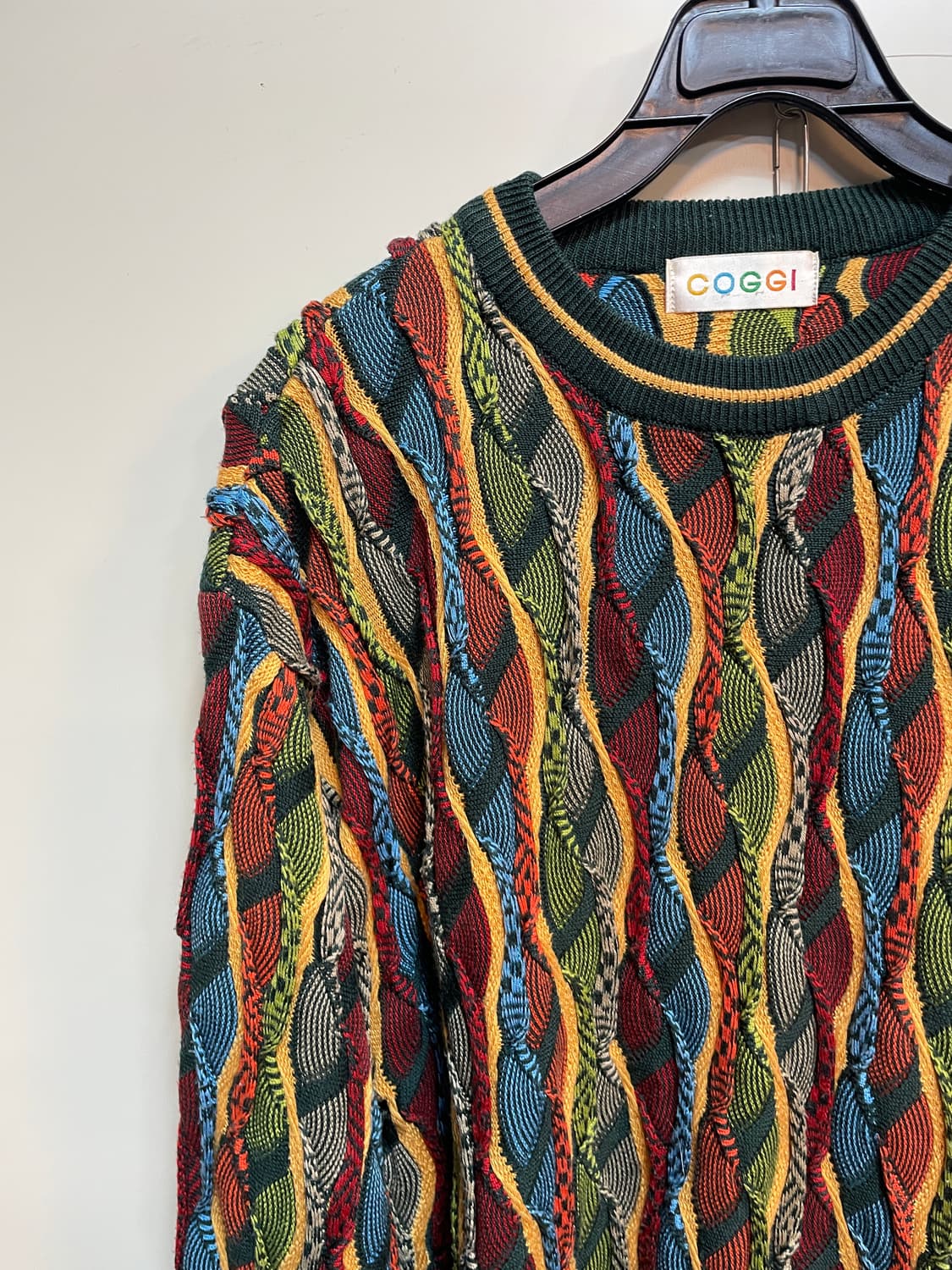 쿠지 멀티컬러 케이블 니트 상품이미지3