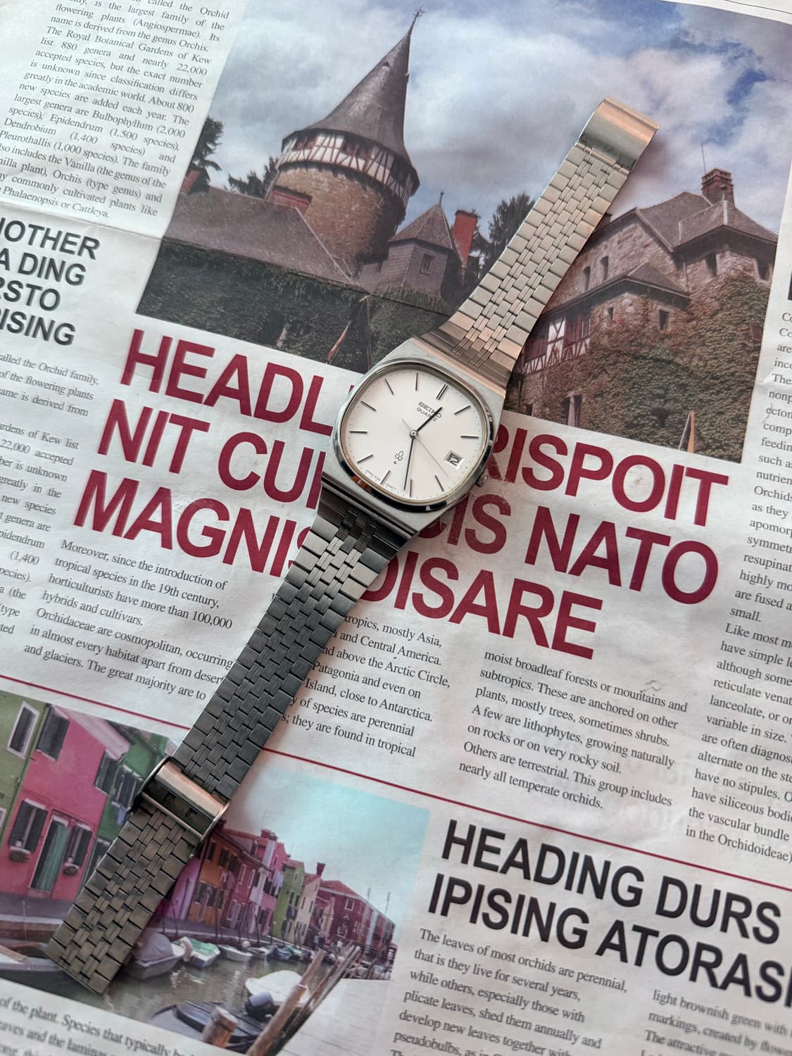 세이코 Seiko 쿼츠 스퀘어 Date 상품이미지2