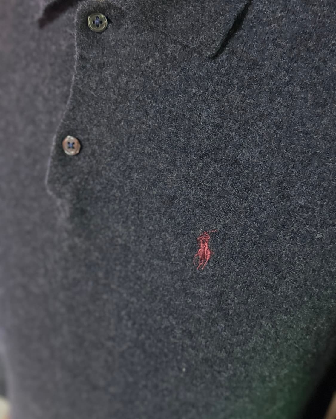 90's 폴로 랄프로렌 메리노 울 폴로셔츠 L [블루] 상품이미지9