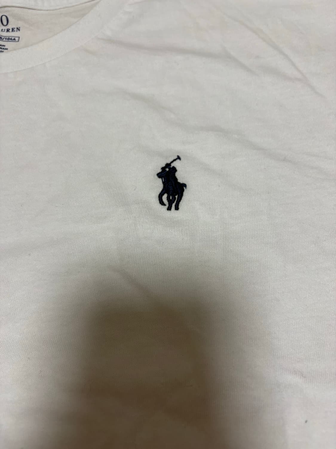 폴로 랄프 로렌 클래식 화이트 크루넥 티셔츠 상품이미지2