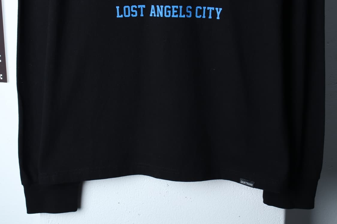 (M-XL) 세인트페인 긴팔티셔츠 빅로고 블랙 올드스쿨-H33456 상품이미지4